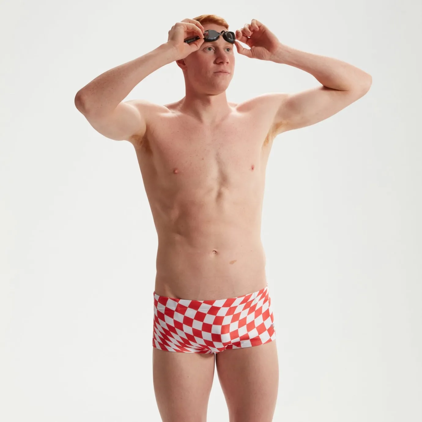 Mens 17cm Club Training Allover Digital Brief Pink/White*Speedo Fashion