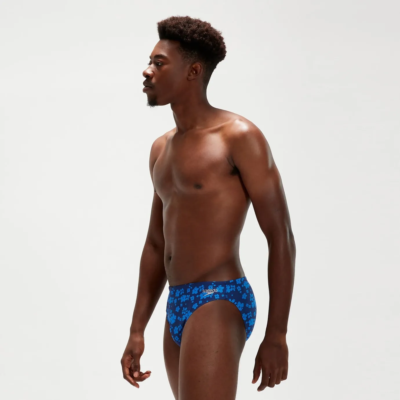 Men's 5cm Club Training Bondi Blossom Brief Blue*Speedo Fashion