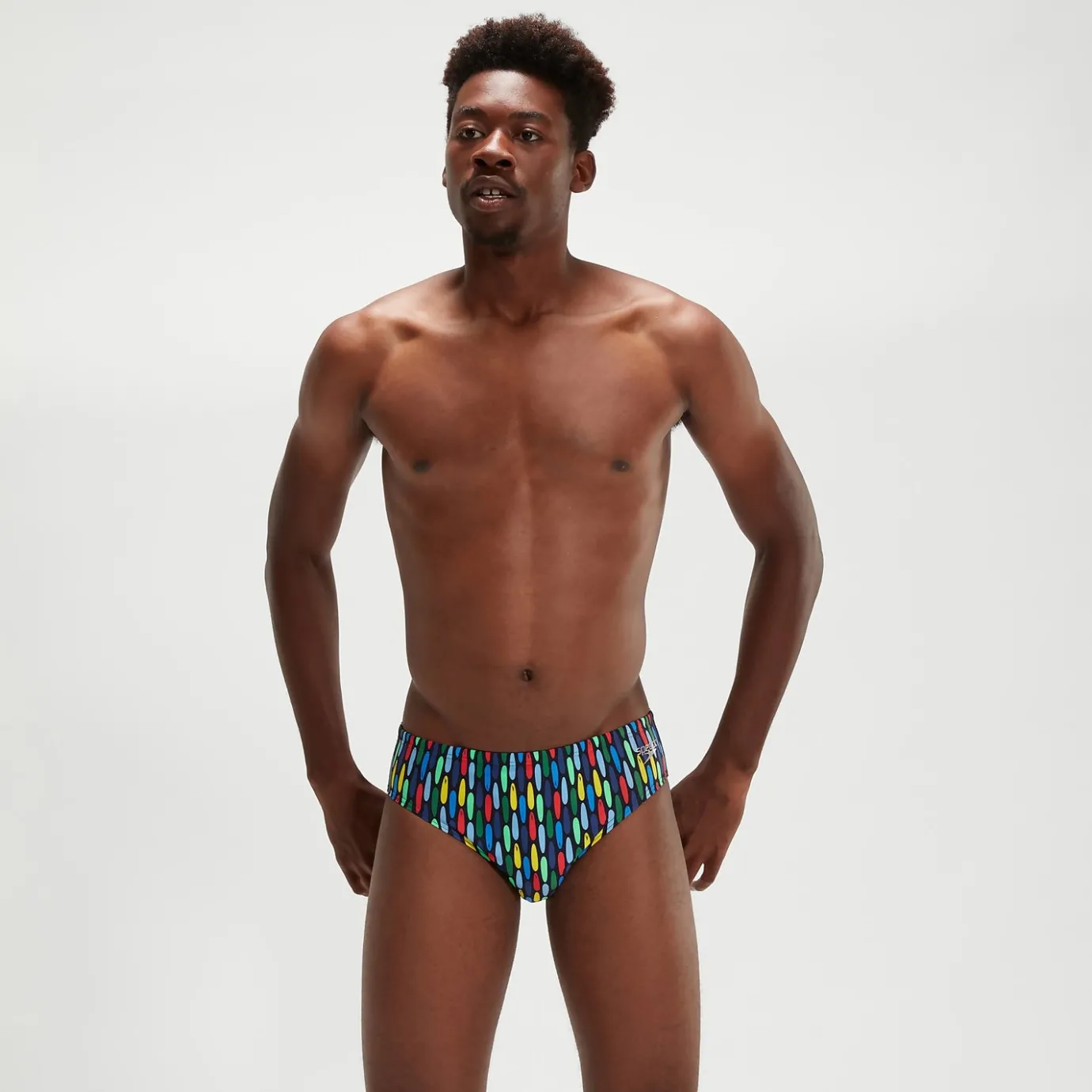 Men's 8cm Club Training Brief Navy/Red*Speedo Best Sale