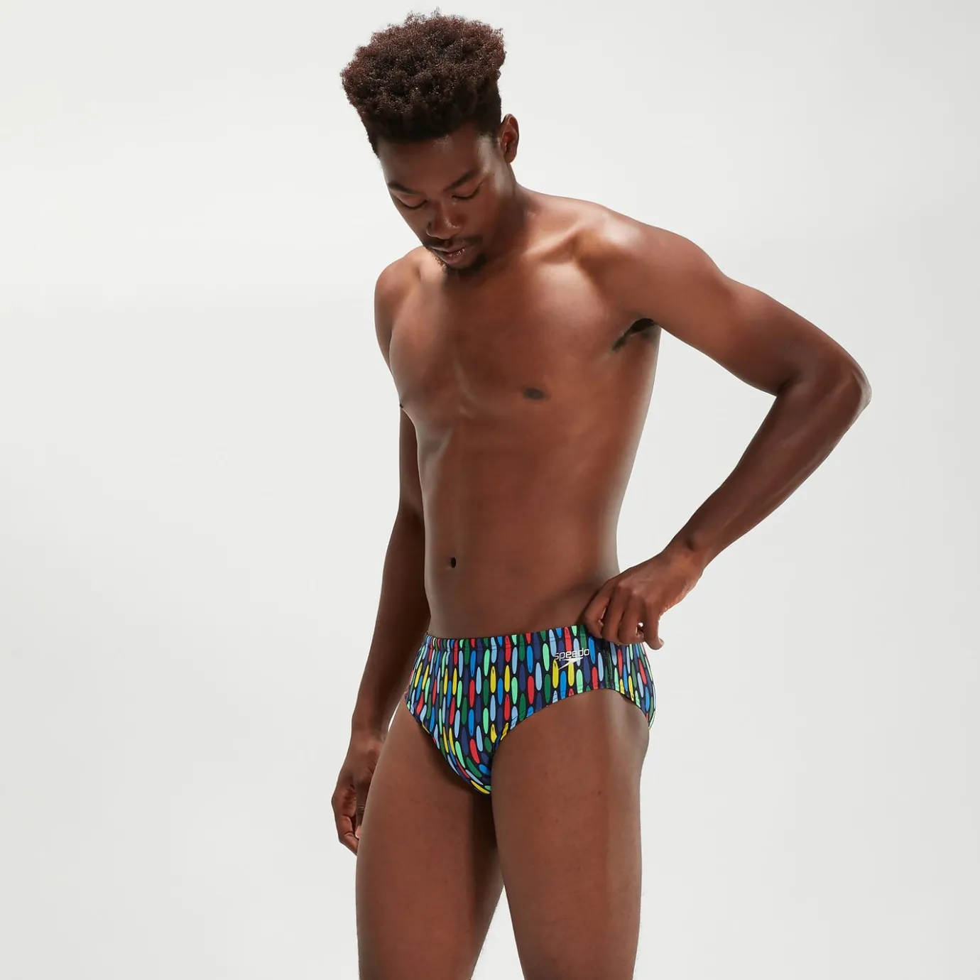 Men's 8cm Club Training Brief Navy/Red*Speedo Best Sale