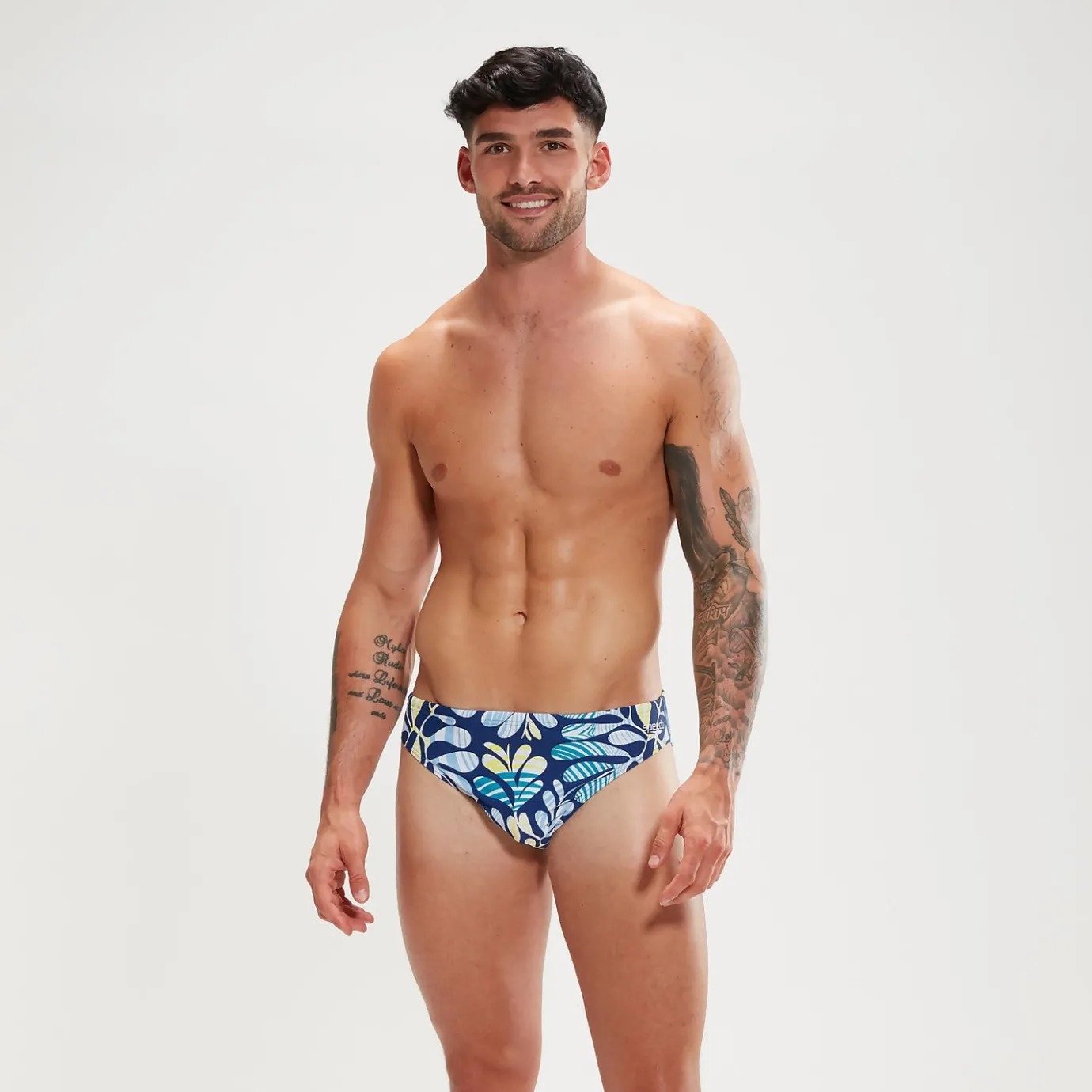 Men's 5cm Escape Brief Blue/White*Speedo Best