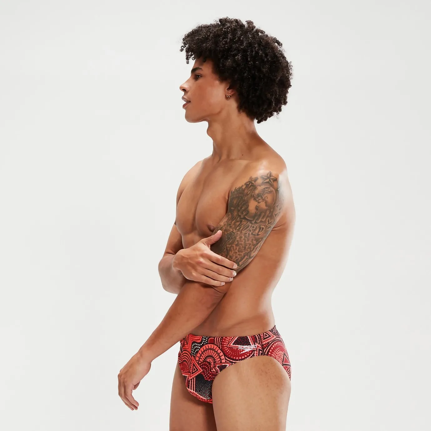Men's 5cm Escape Brief Oxblood/Coral*Speedo Fashion