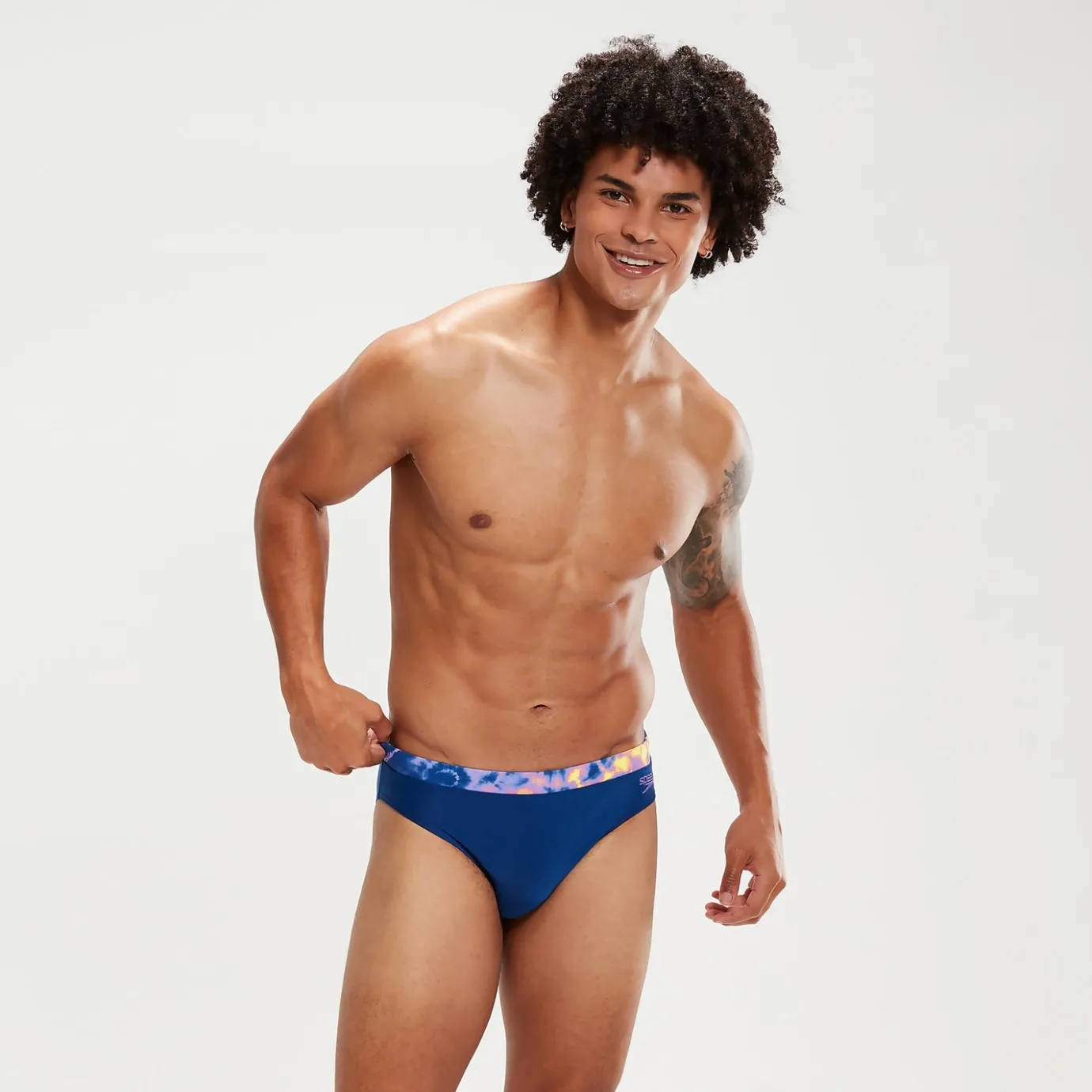 Men's 7cm Logo Brief Blue/Lilac*Speedo Best Sale