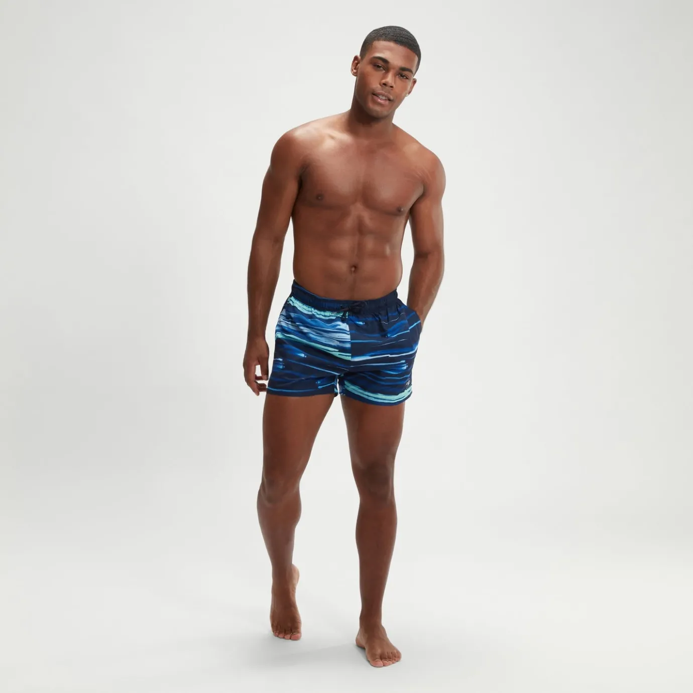 Men's Digital Printed Leisure 14" Swim Shorts Blue*Speedo Outlet