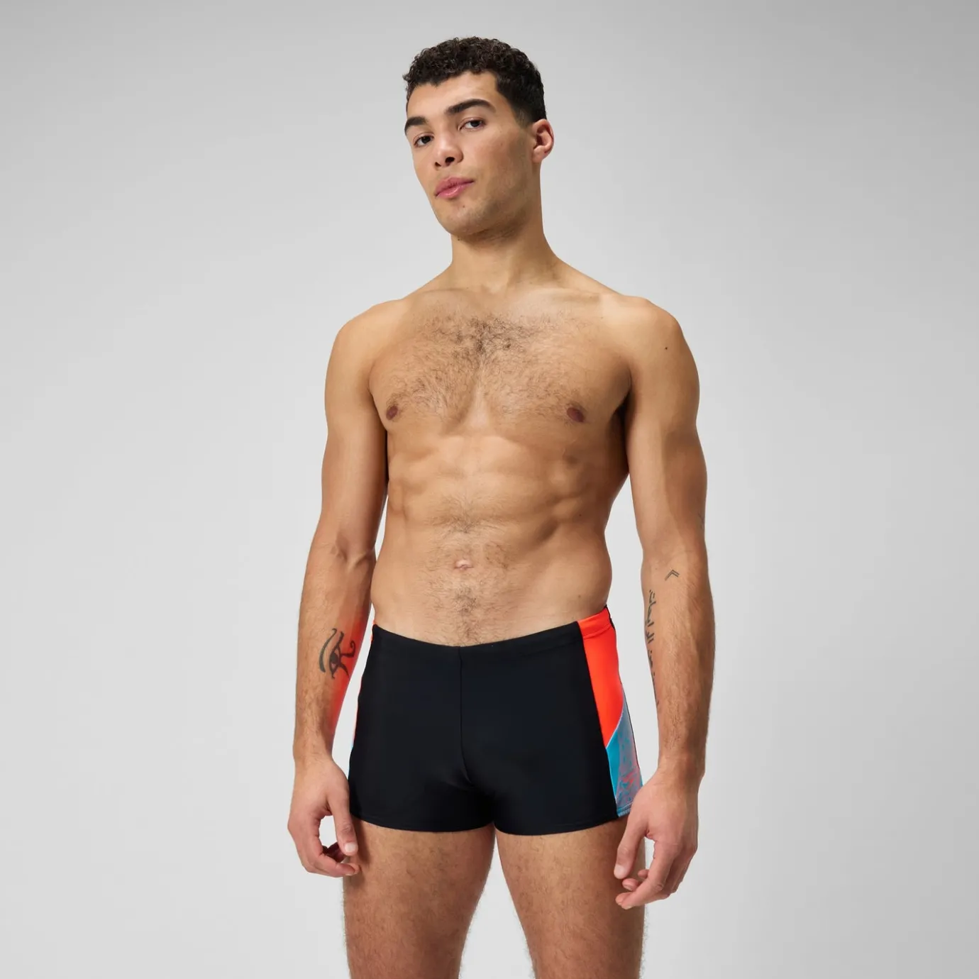 Men's Dive Aquashort Black/Red*Speedo Fashion