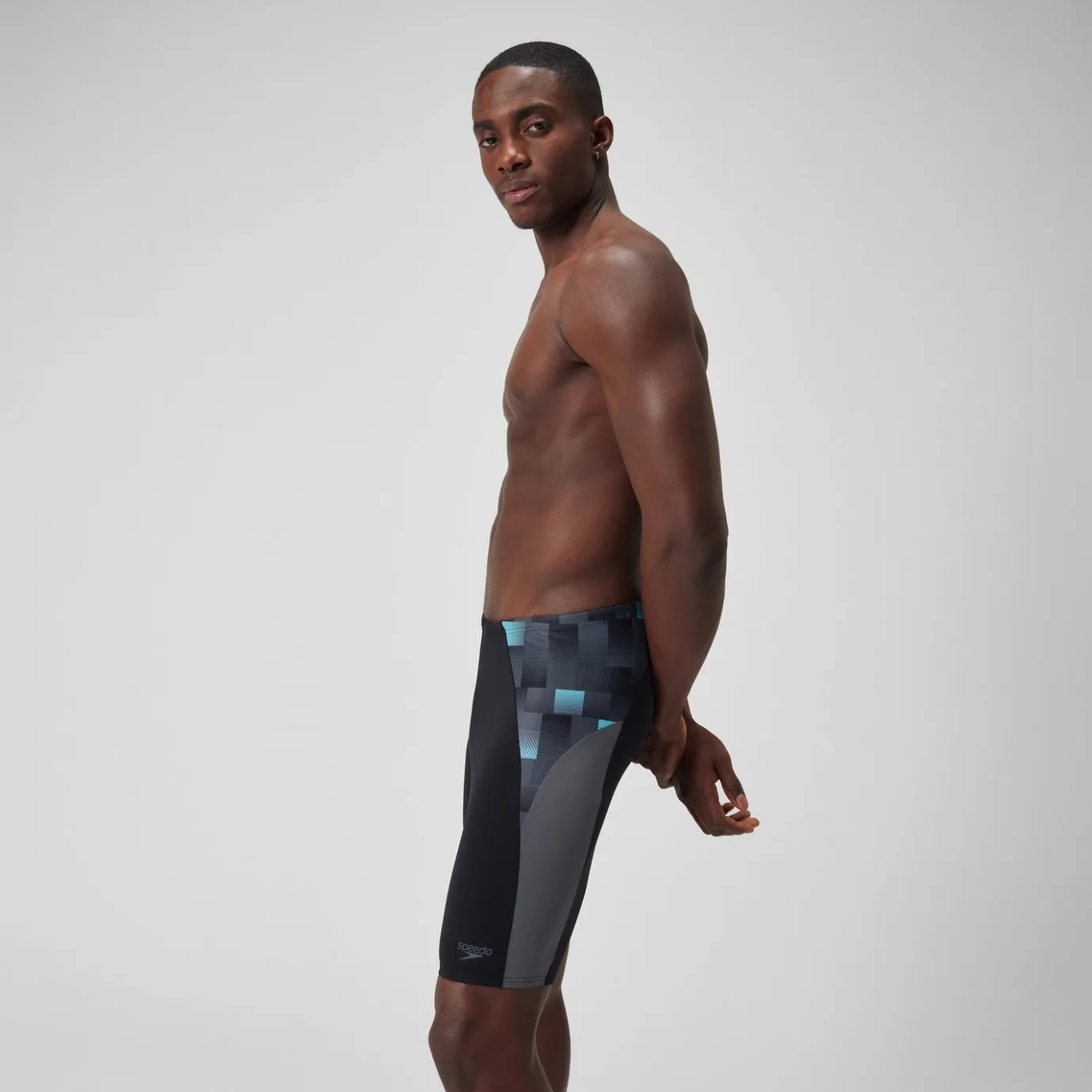 Men's Endurance+ Max Splice Jammer Black/Grey*Speedo Outlet