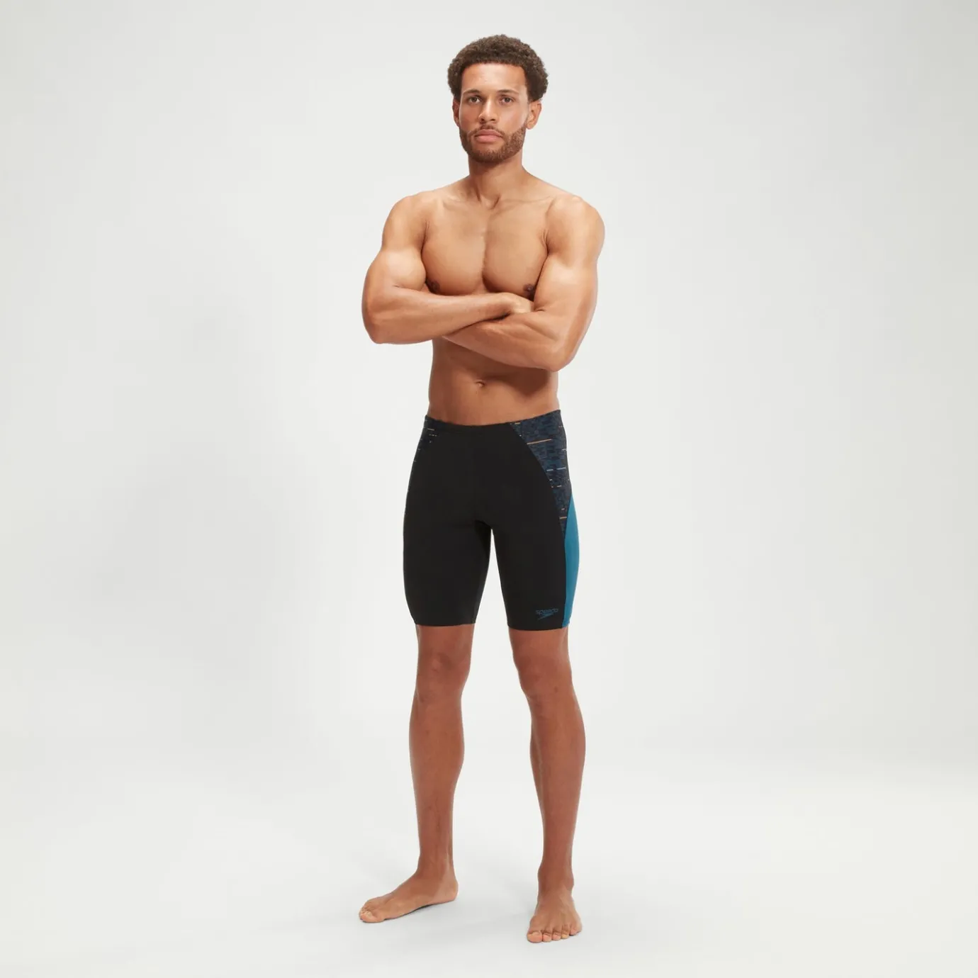 Men's Endurance+ Max Splice Jammer Black/Teal*Speedo Best Sale