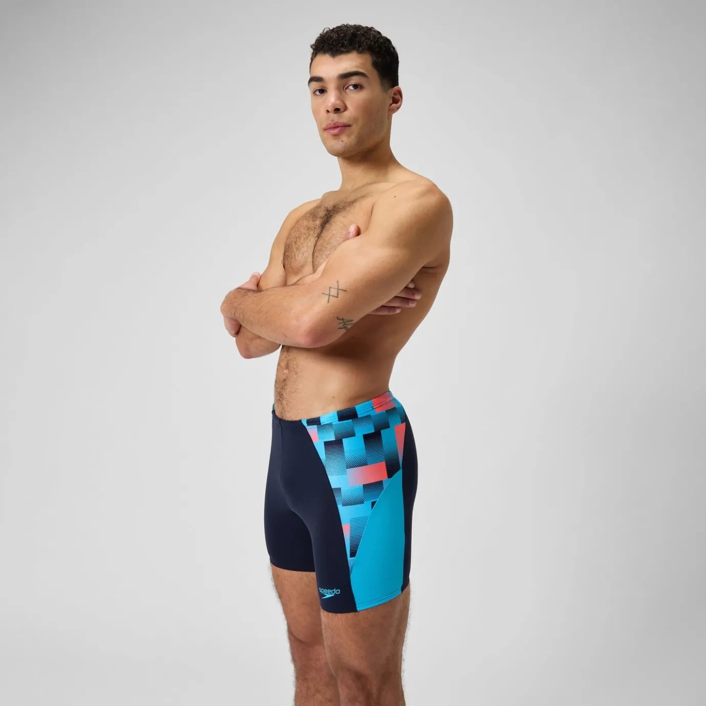 Men's Endurance+ Max Splice Mid Jammer Navy/Blue*Speedo Cheap