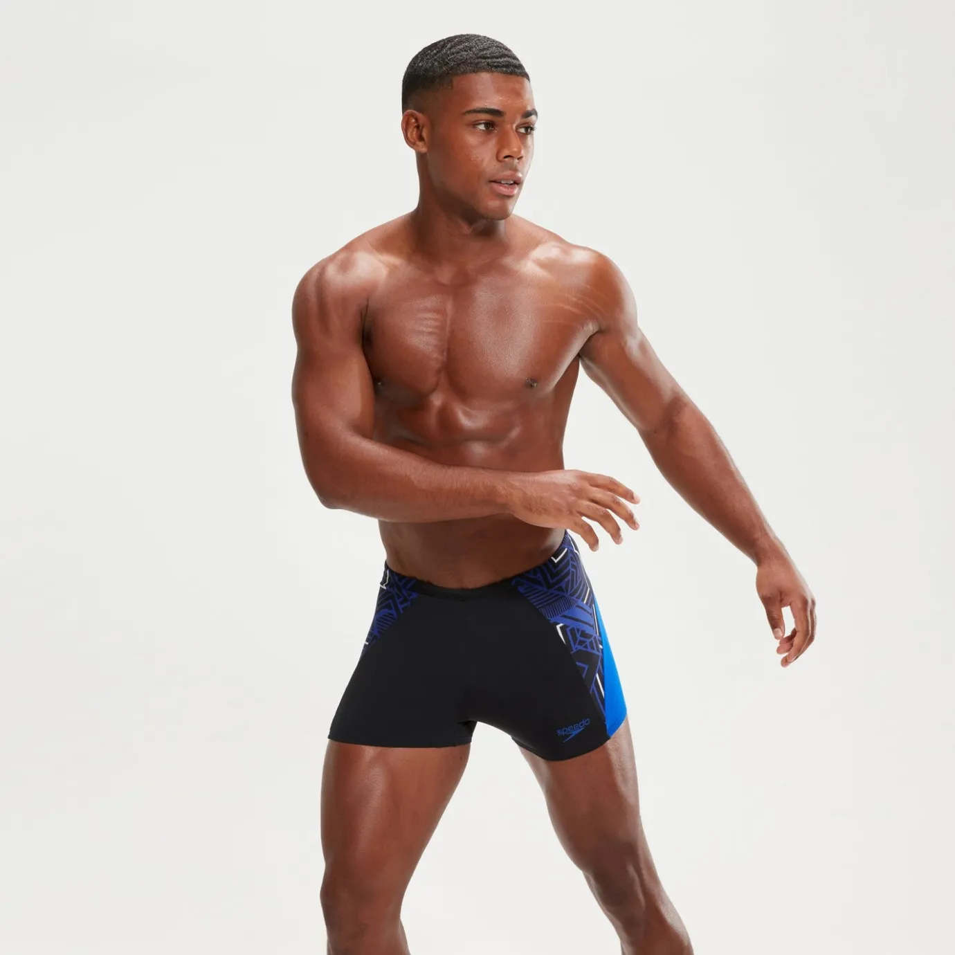 Men's Endurance+ Splice Aquashort Black/Blue*Speedo Store