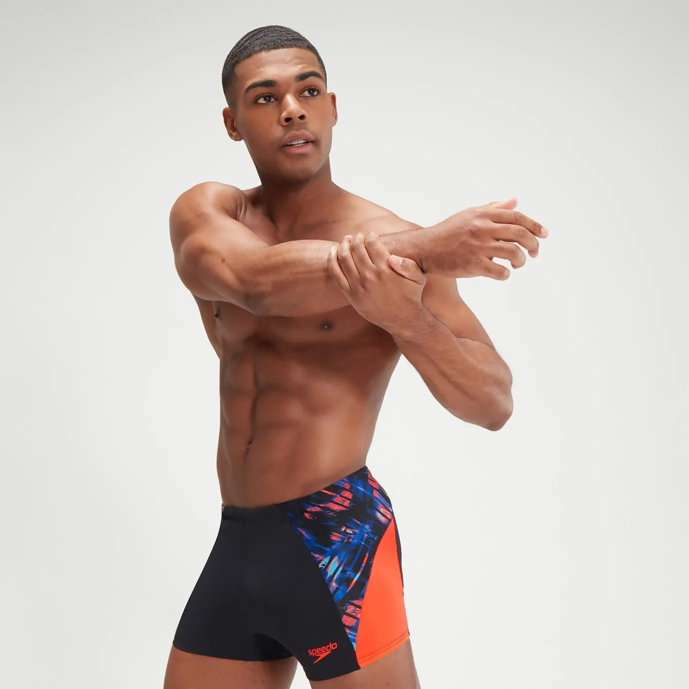 Men's Endurance+ Splice Aquashort Black/Orange*Speedo Best