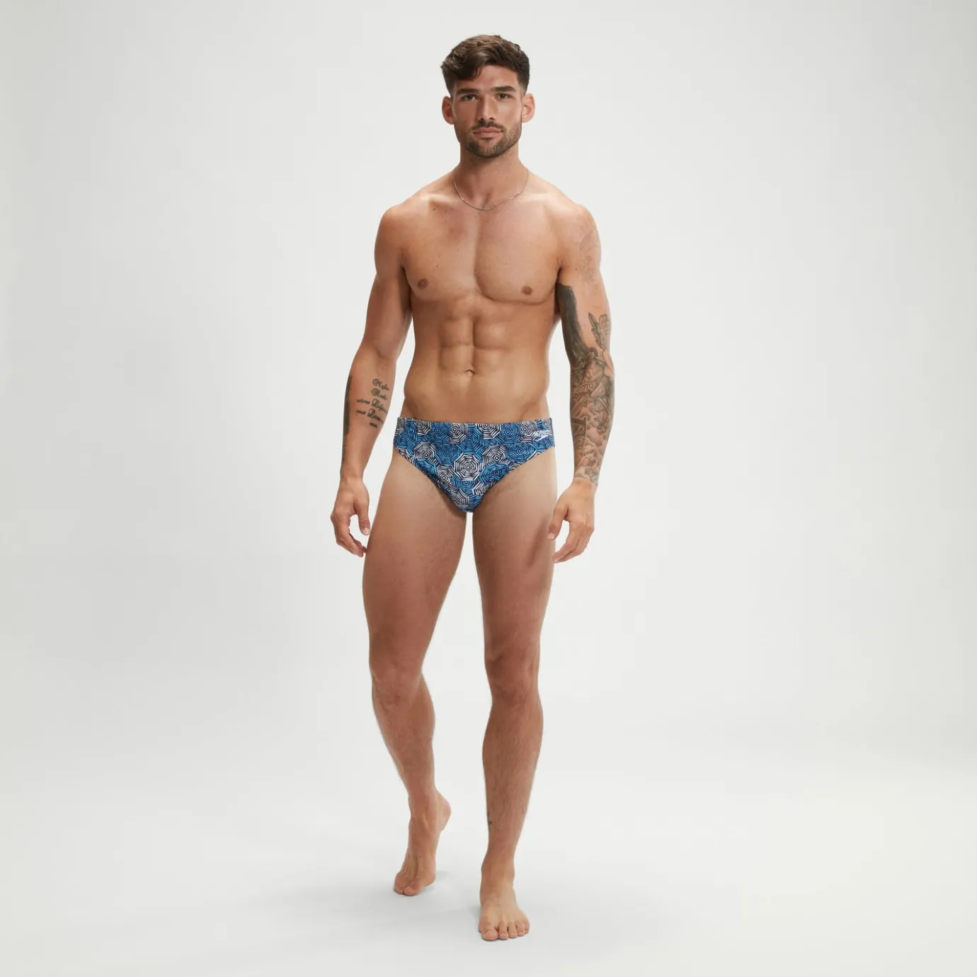 Men's Escape 5cm Brief Blue/White*Speedo Online