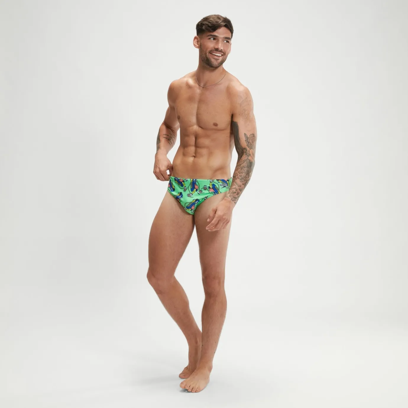 Men's Escape 5cm Brief Green*Speedo Online