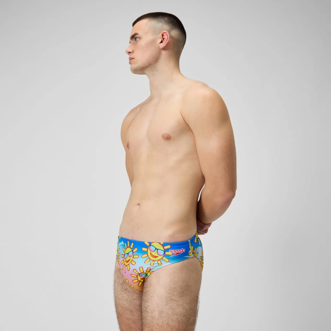Men's Escape 5cm Brief Yellow/Blue*Speedo Shop