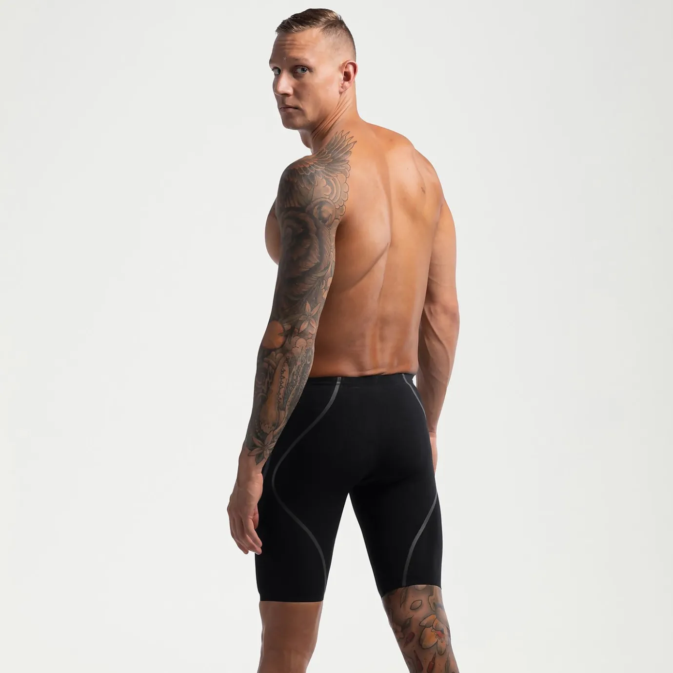 Men's Fastskin LZR Pure Intent 2.0 Backstroke Edition High Waist Jammer Black/Iridescent*Speedo Cheap