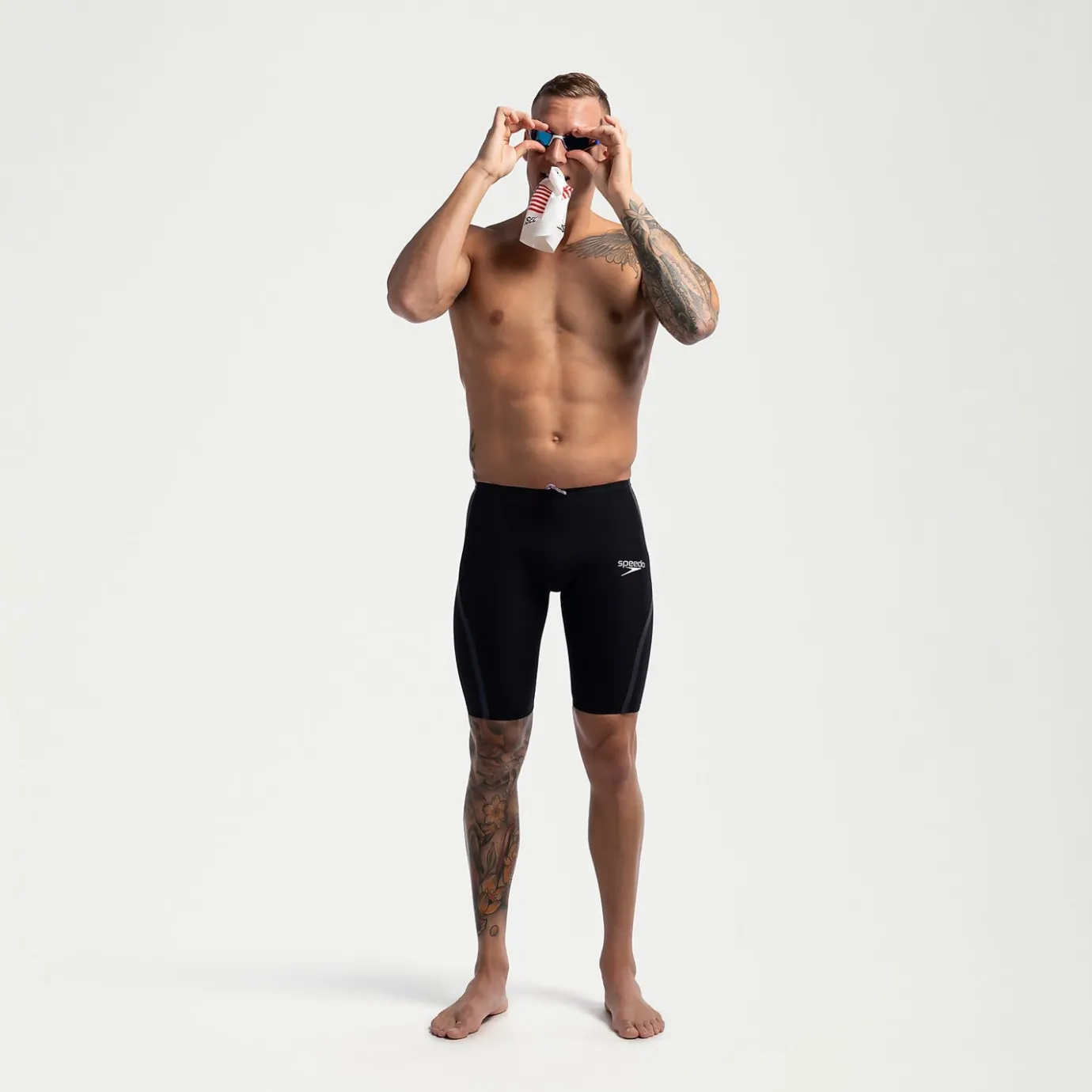 Men's Fastskin LZR Pure Intent 2.0 Backstroke Edition High Waist Jammer Black/Iridescent*Speedo Cheap