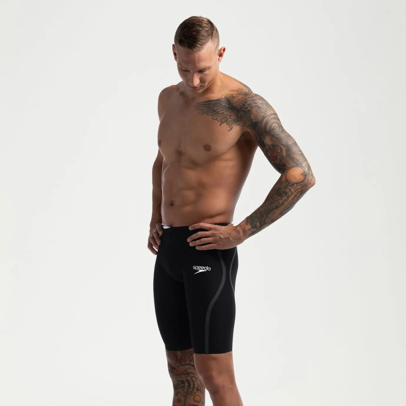 Men's Fastskin LZR Pure Intent 2.0 High Waist Jammer Black/Iridescent*Speedo Outlet