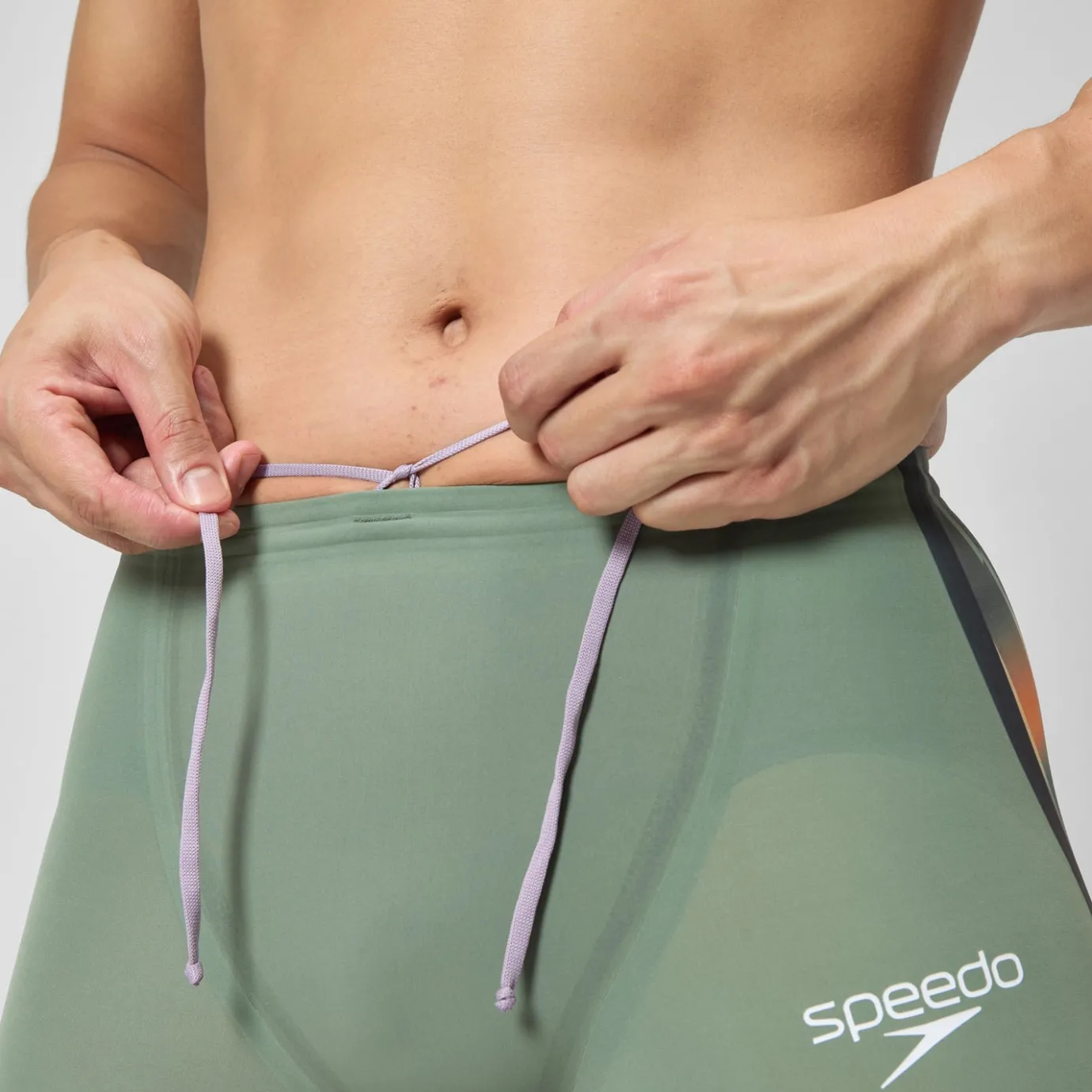 Men's Fastskin LZR Pure Intent 2.0 High Waist Jammer Green/Orange*Speedo Best Sale