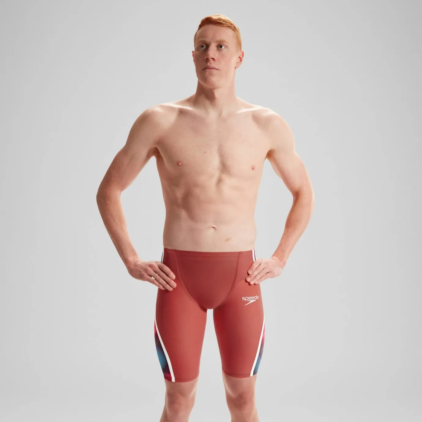 Men's Fastskin LZR Pure Intent 2.0 High Waist Jammer Red/Blue*Speedo Hot
