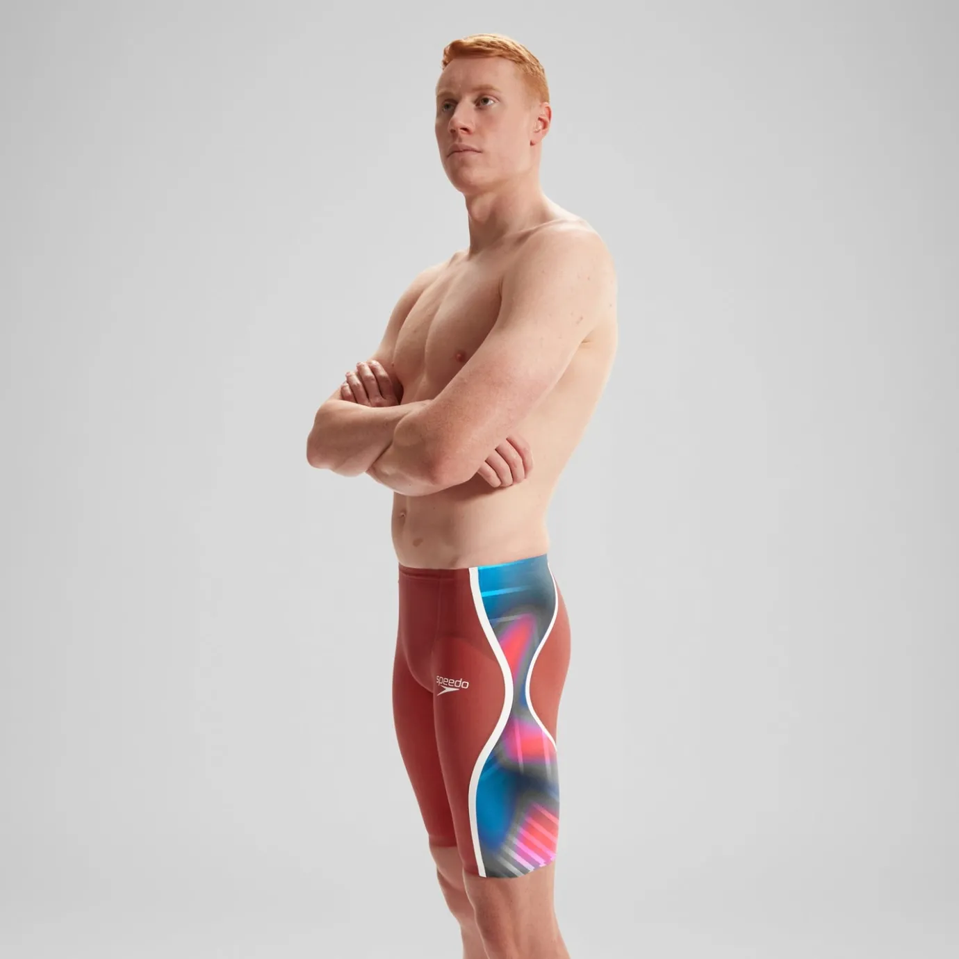 Men's Fastskin LZR Pure Intent 2.0 High Waist Jammer Red/Blue*Speedo Hot