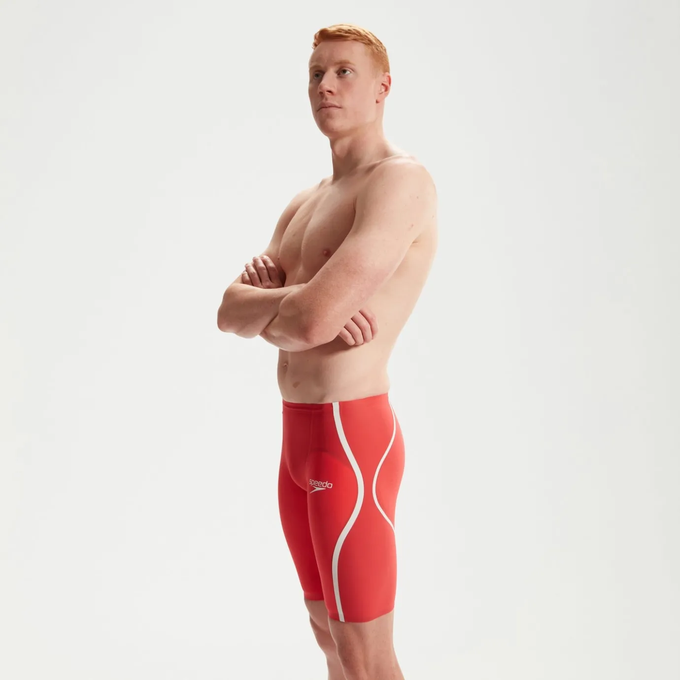 Men's Fastskin LZR Pure Intent 2.0 High Waist Jammer Red/White*Speedo New