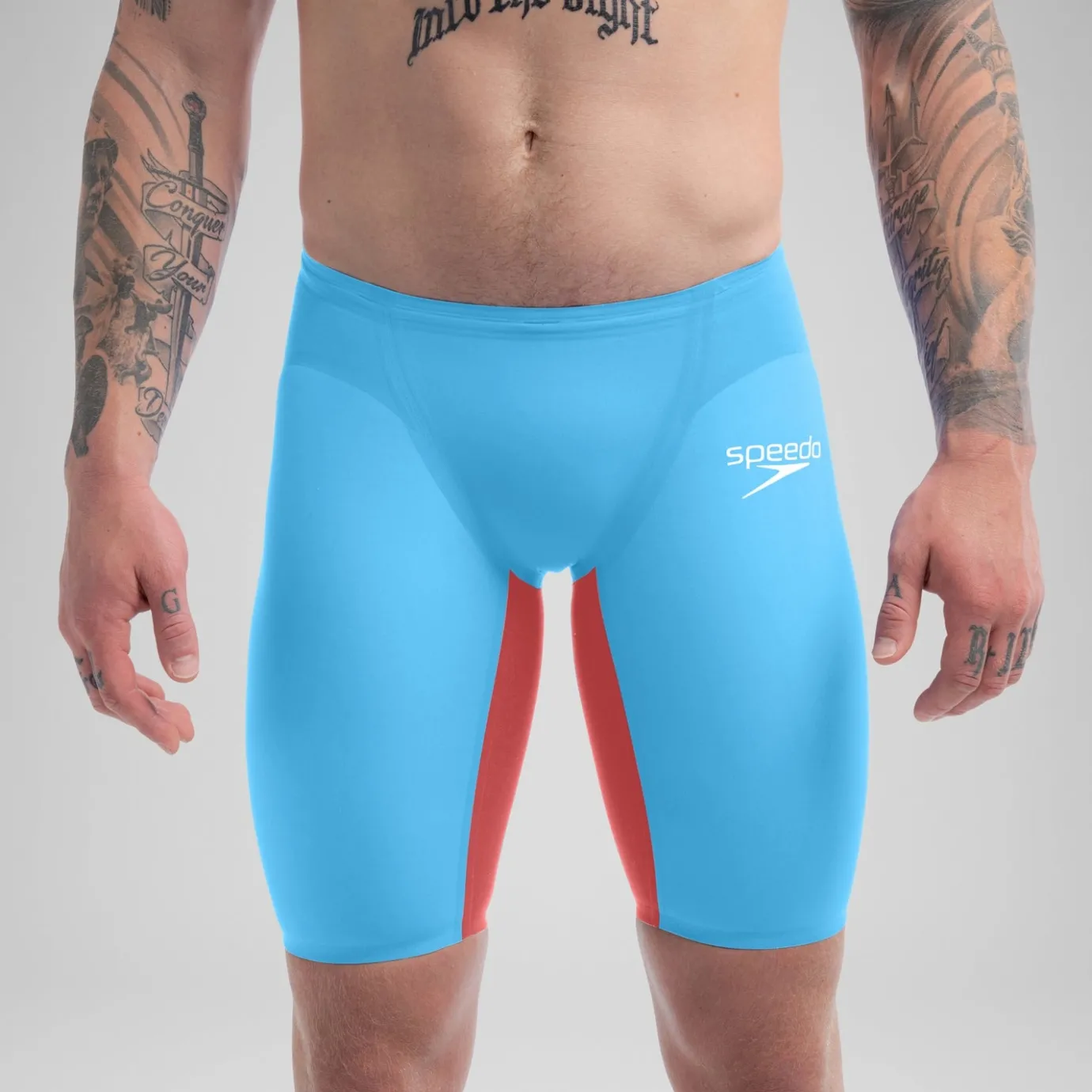 Men's Fastskin LZR Pure Valor 2.0 High Waist Jammer Blue/Red*Speedo Store