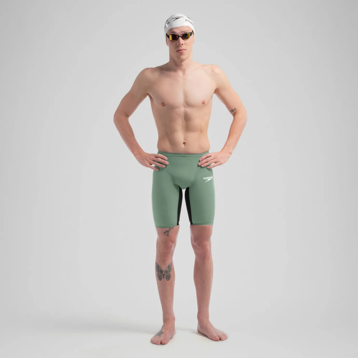 Men's Fastskin LZR Pure Valor 2.0 High Waist Jammer Green/Black*Speedo Flash Sale