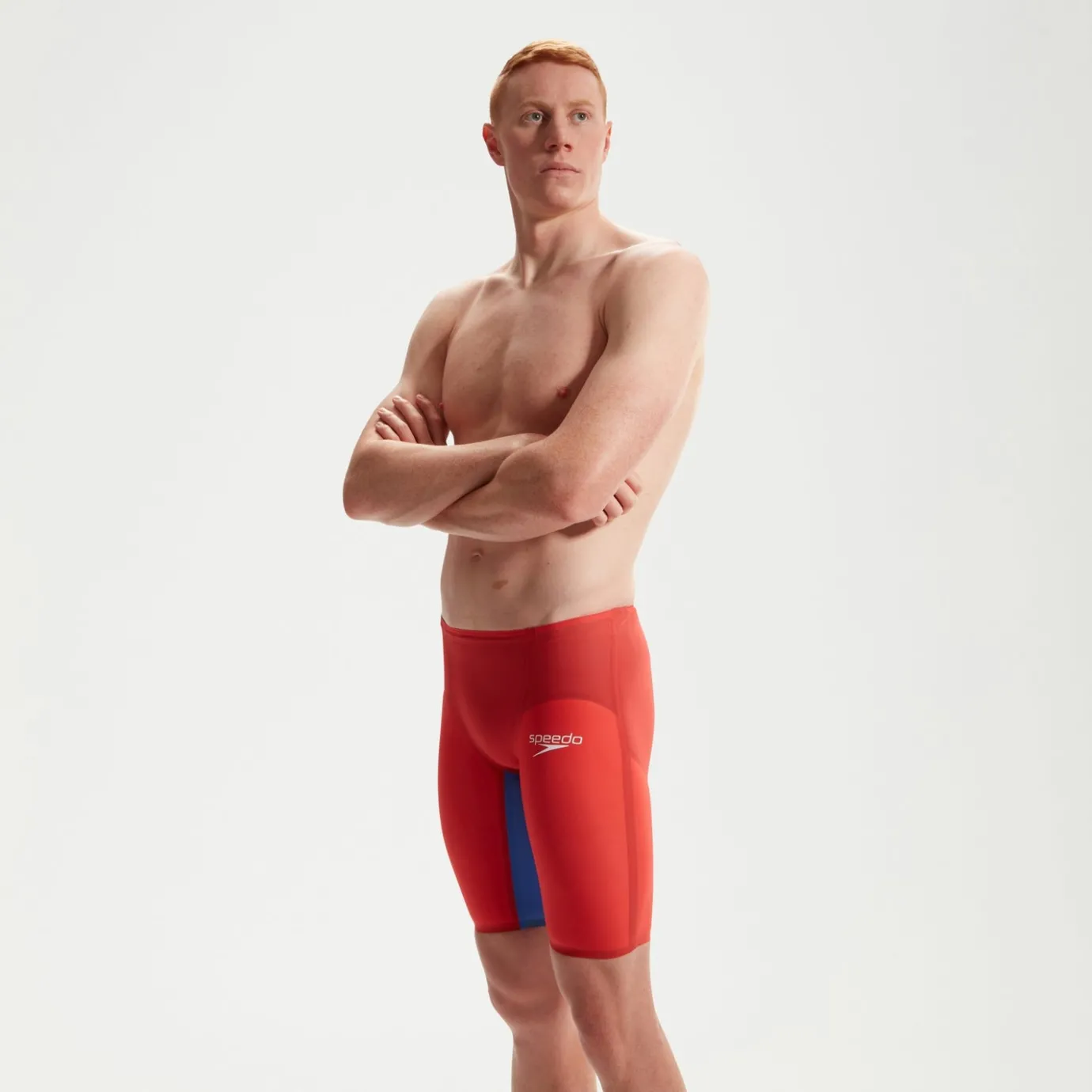 Men's Fastskin LZR Pure Valor 2.0 High Waisted Jammer Red/Blue*Speedo Cheap