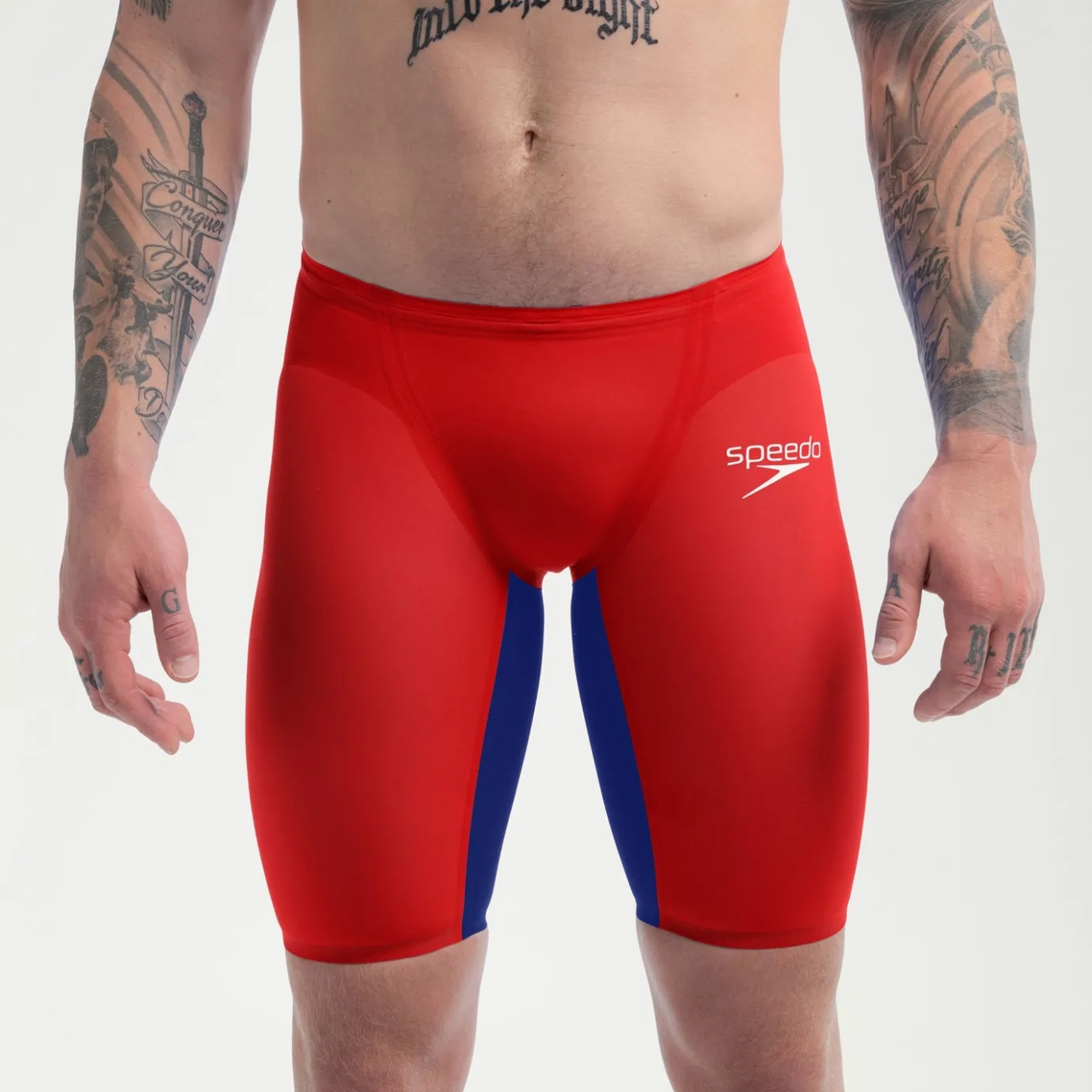Men's Fastskin LZR Pure Valor 2.0 High Waisted Jammer Red/Blue*Speedo Cheap