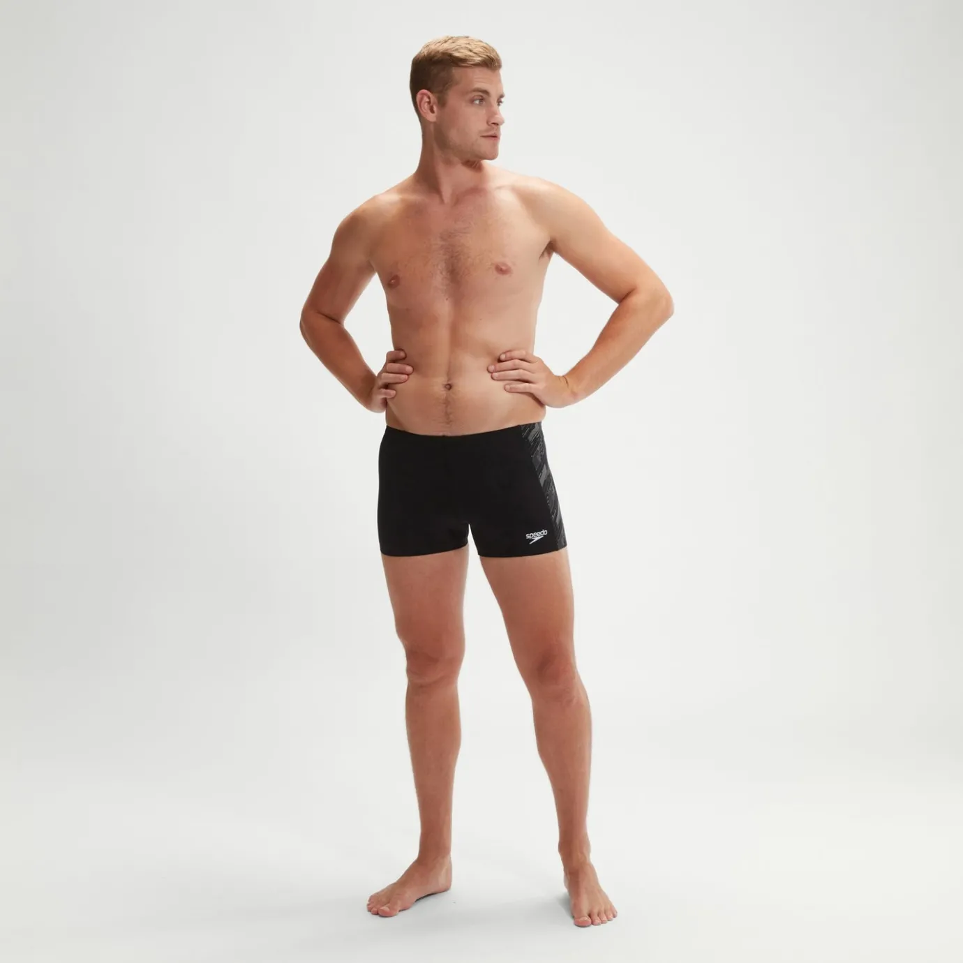 Men's Hyper Boom Panel Aquashort Black/Grey*Speedo Store