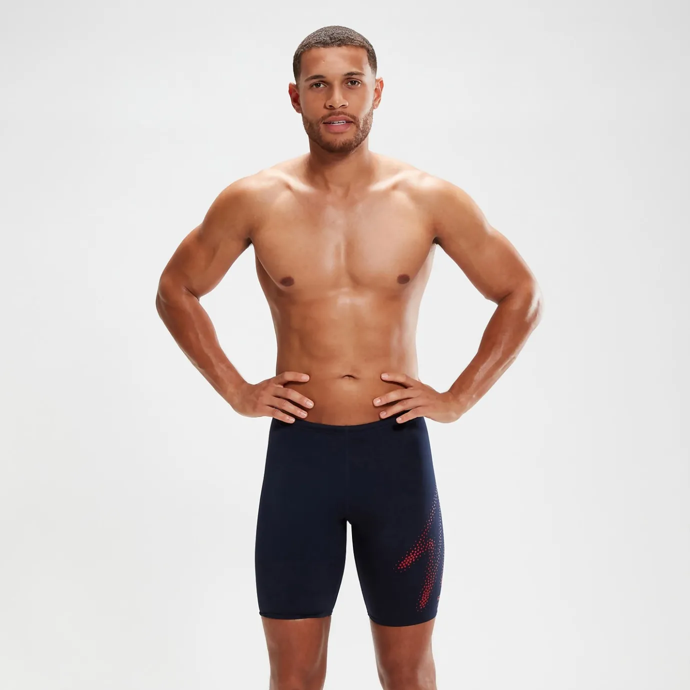 Men's Hyper Boom Placement Jammer Navy/Red*Speedo Outlet