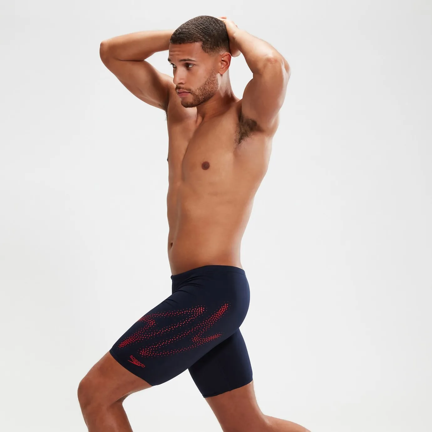 Men's Hyper Boom Placement Jammer Navy/Red*Speedo Outlet