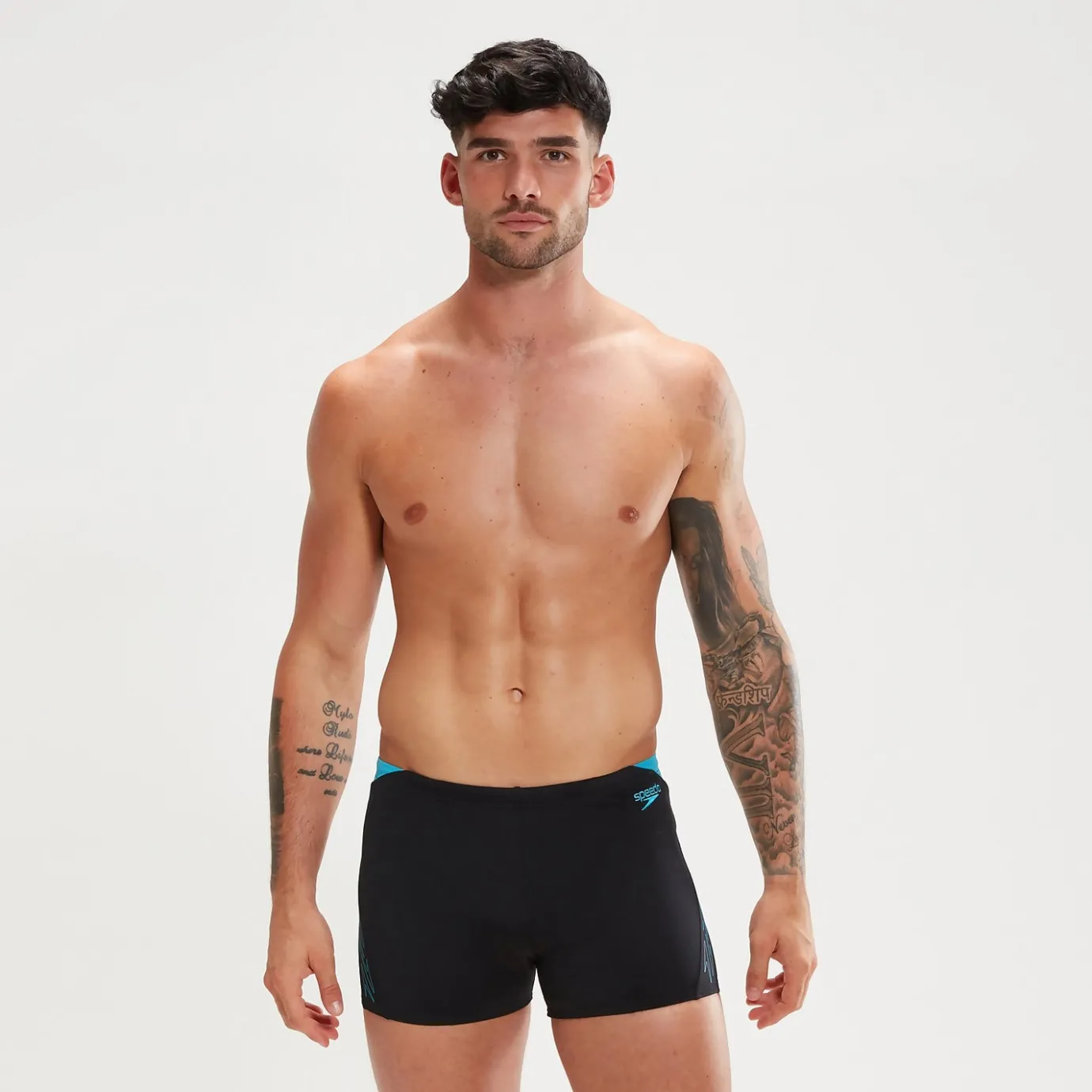 Men's Hyper Boom Splice Aquashorts Black/Blue*Speedo Fashion