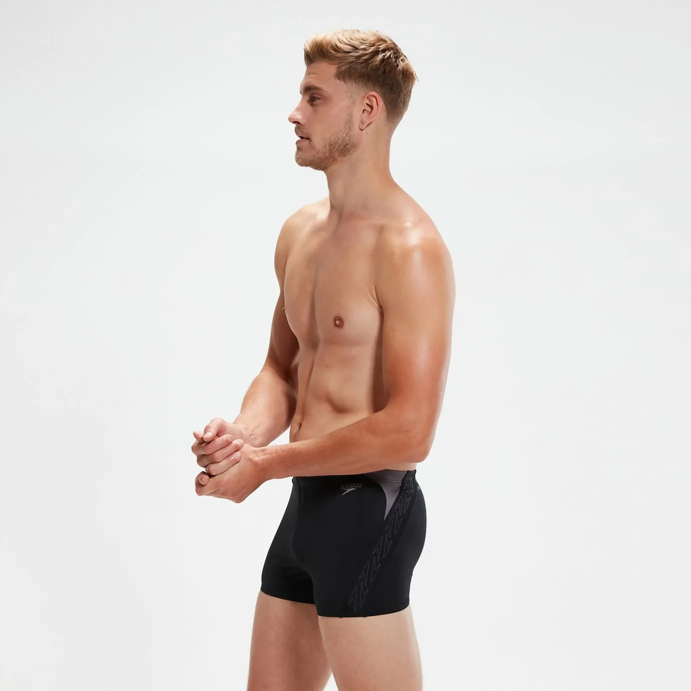 Men's Hyper Boom Splice Aquashorts Black/Grey*Speedo Clearance