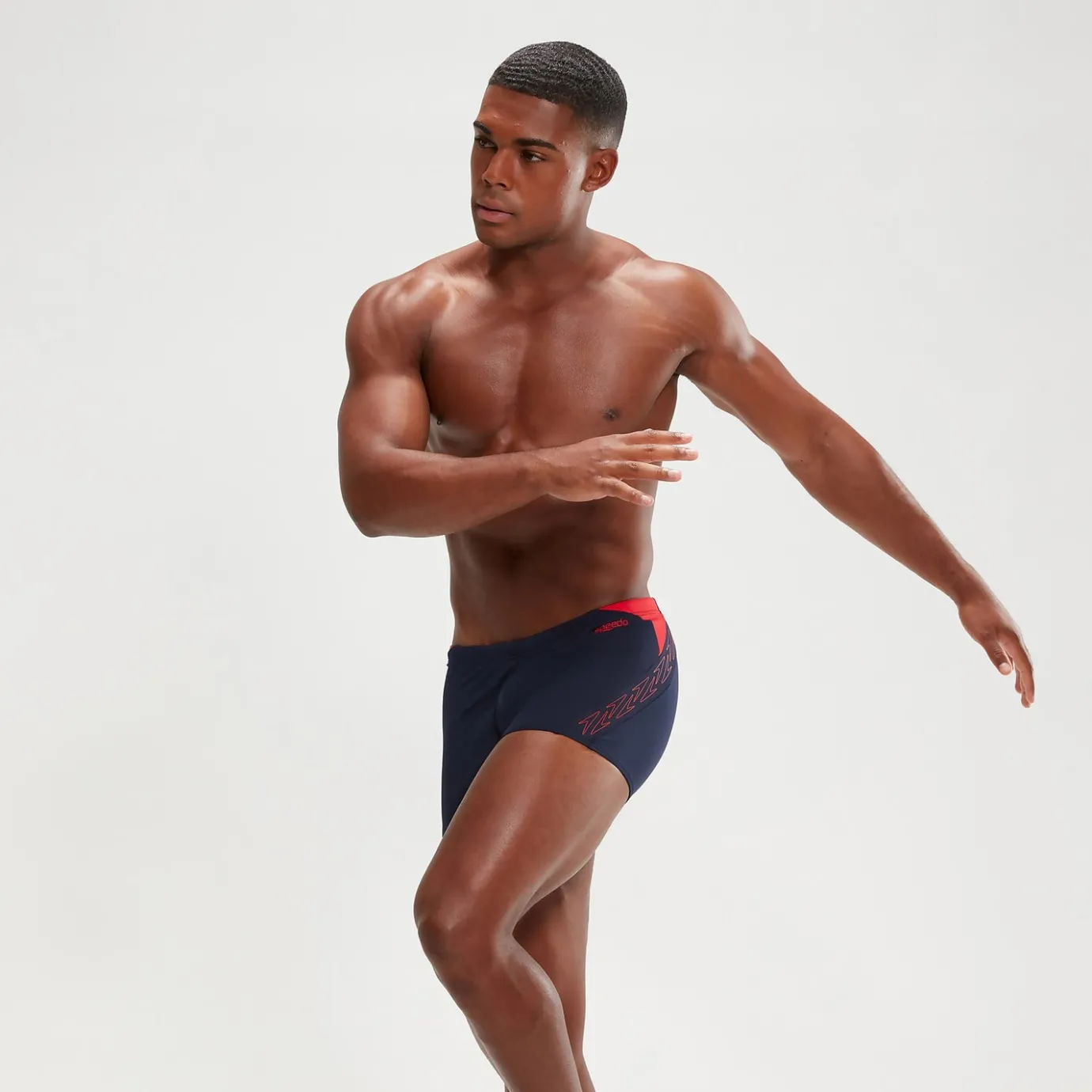 Men's Hyper Boom Splice Aquashorts Navy/Red*Speedo Fashion