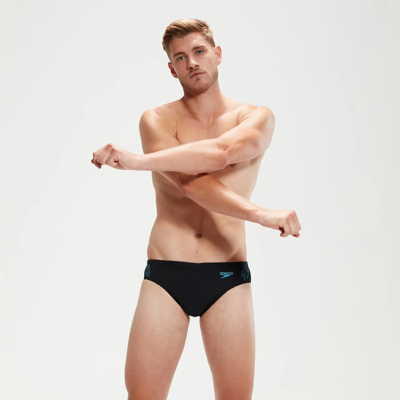 Men's Hyper Boom Splice Brief Black/Blue*Speedo Shop