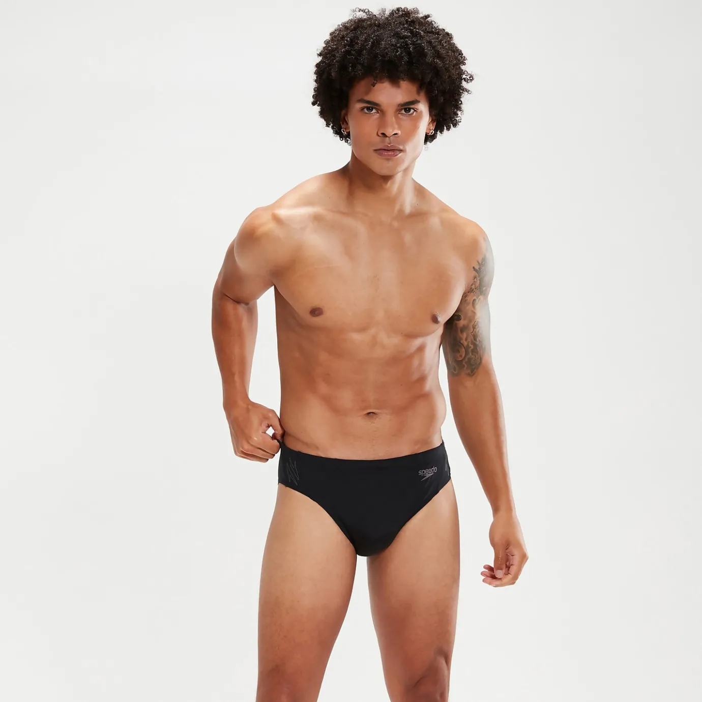 Men's Hyper Boom Splice Brief Black/Grey*Speedo Best Sale