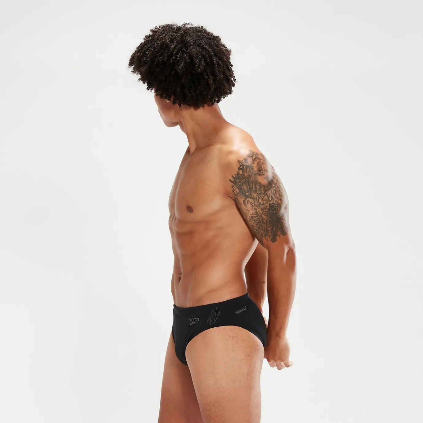 Men's Hyper Boom Splice Brief Black/Grey*Speedo Best Sale