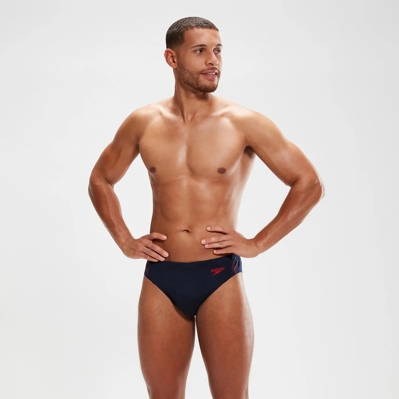 Men's Hyper Boom Splice Brief Navy/Red*Speedo Cheap