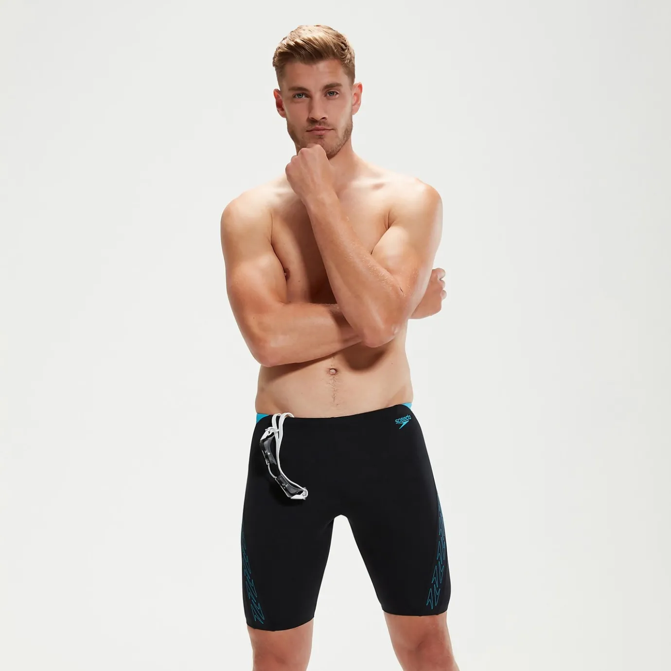 Men's Hyper Boom Splice Jammer Black/Blue*Speedo Sale