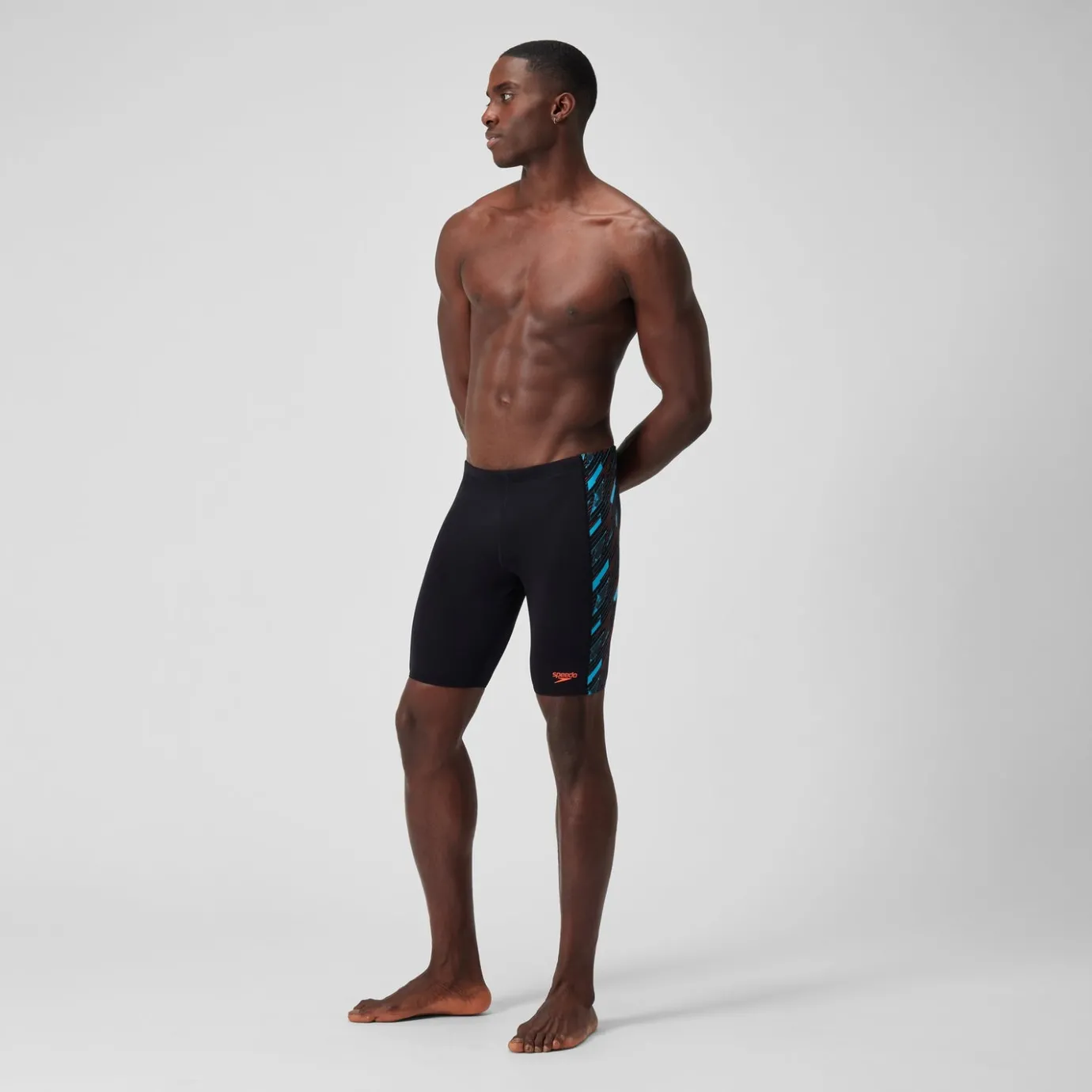 Men's HyperBoom Panel Jammer Black/Blue*Speedo Hot