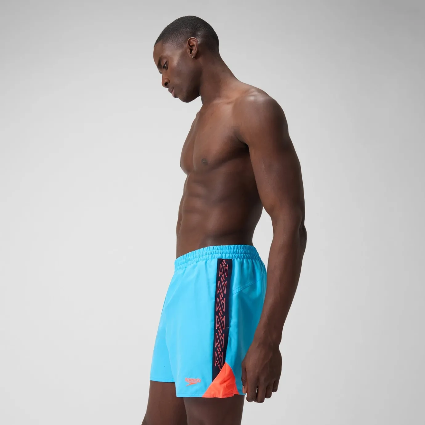 Men's HyperBoom Splice 16" Swim Shorts Blue/Red*Speedo Hot