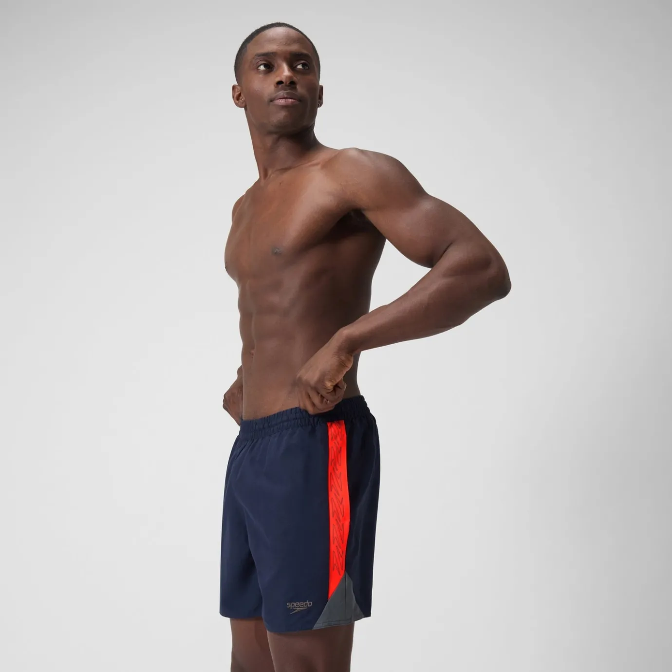 Men's HyperBoom Splice 16" Swim Shorts Navy/Red*Speedo Shop