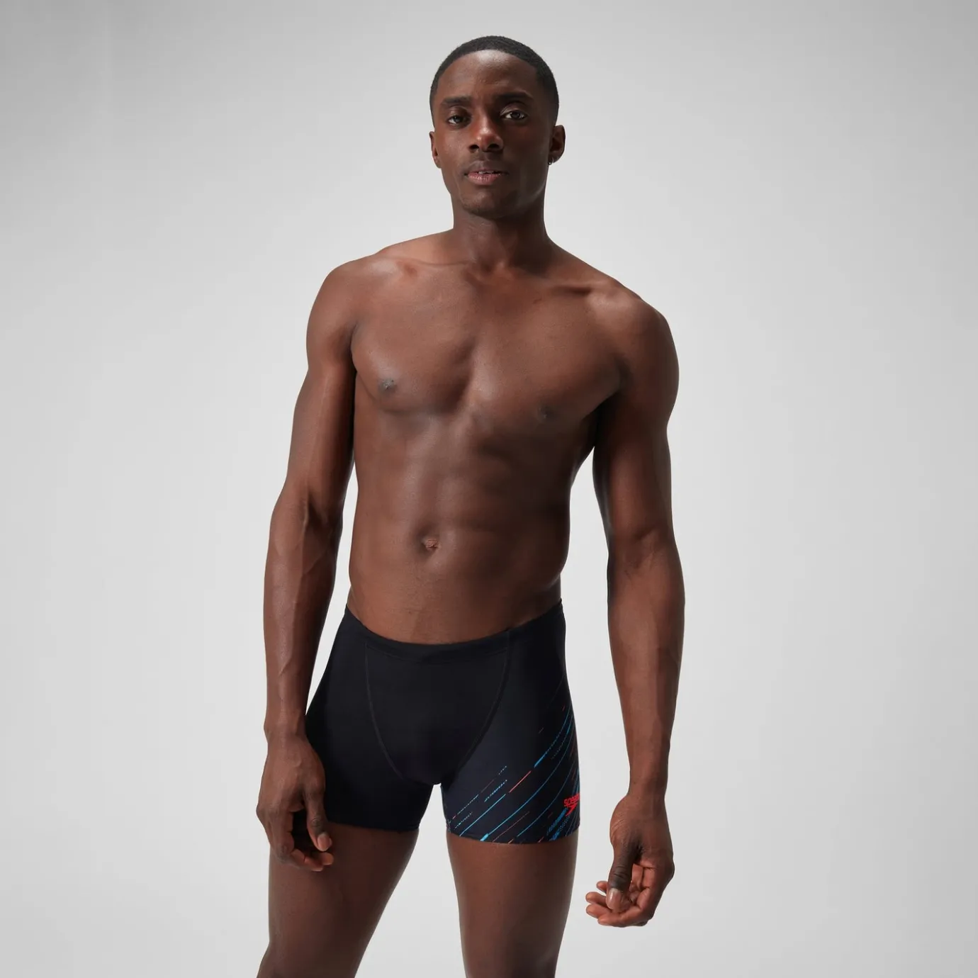 Men's HyperBoom V-Cut Aquashort Black/Blue*Speedo Clearance