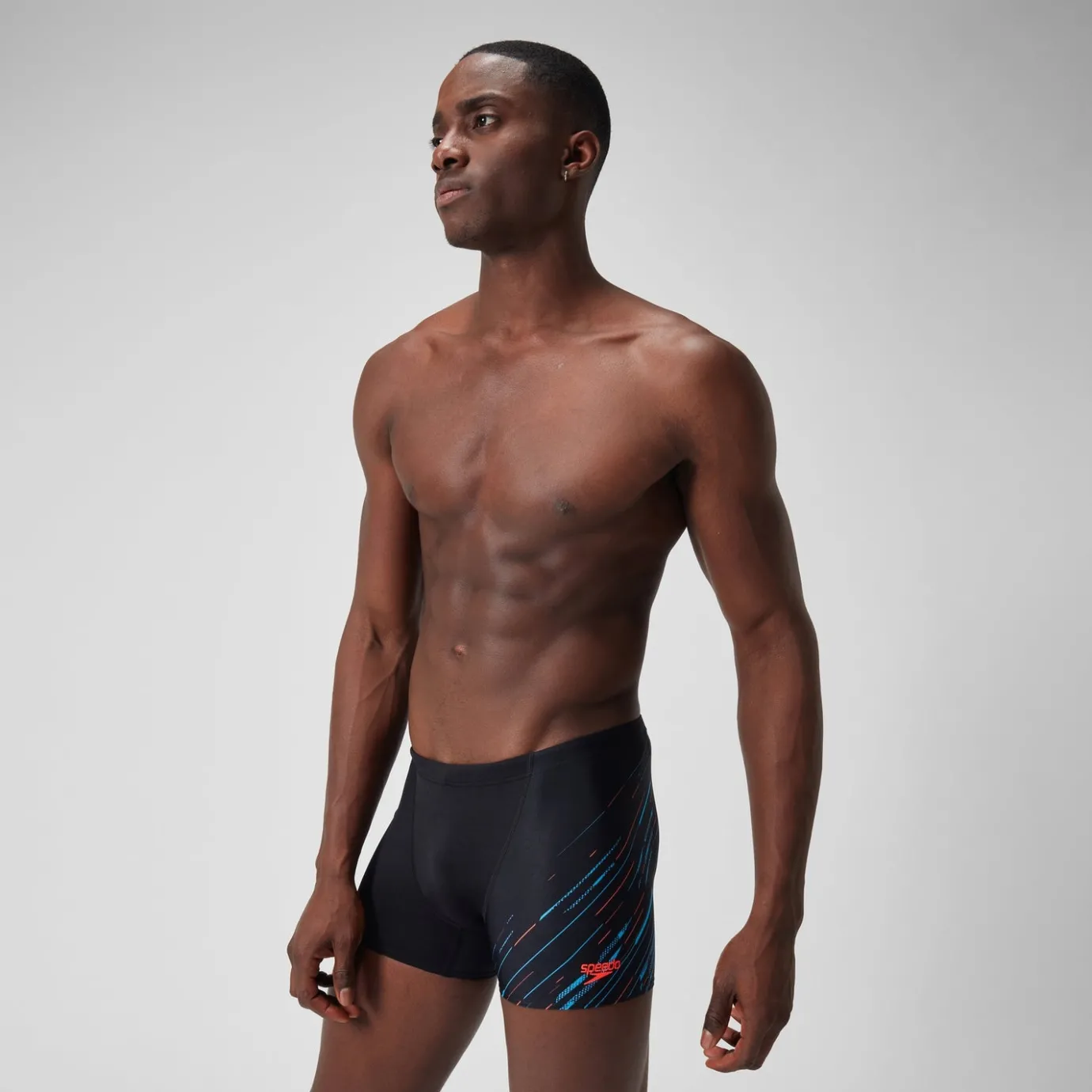 Men's HyperBoom V-Cut Aquashort Black/Blue*Speedo Clearance