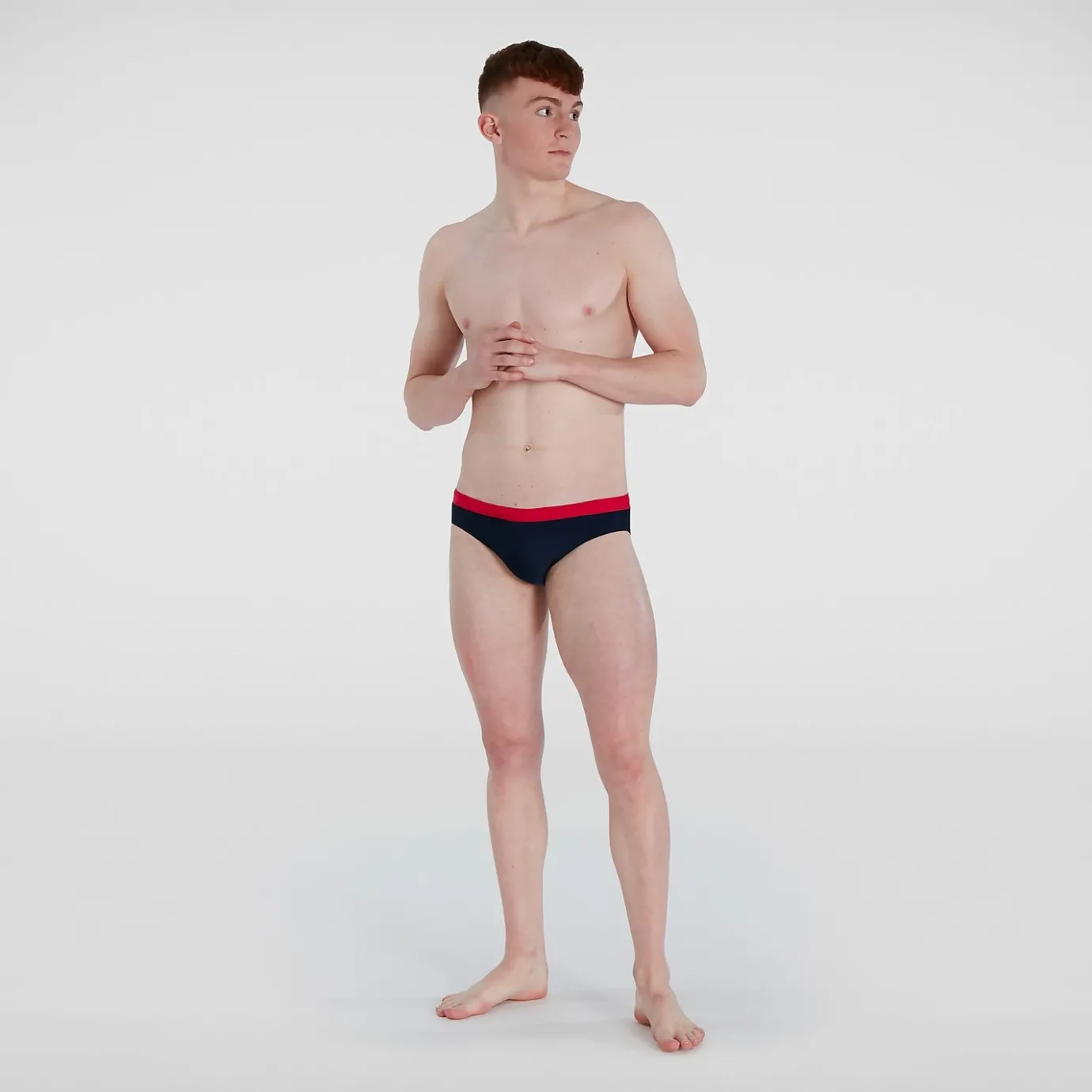 Men's Logo 7cm Brief Blue/Red*Speedo Best