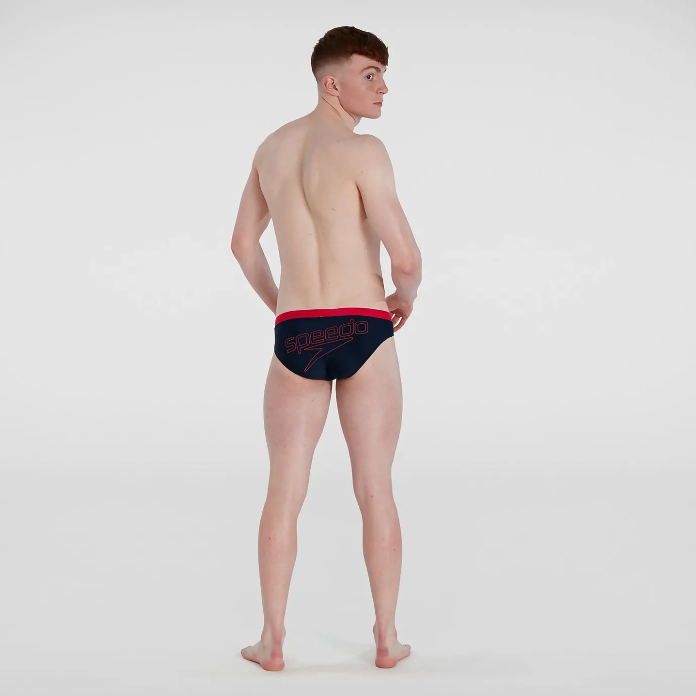 Men's Logo 7cm Brief Blue/Red*Speedo Best
