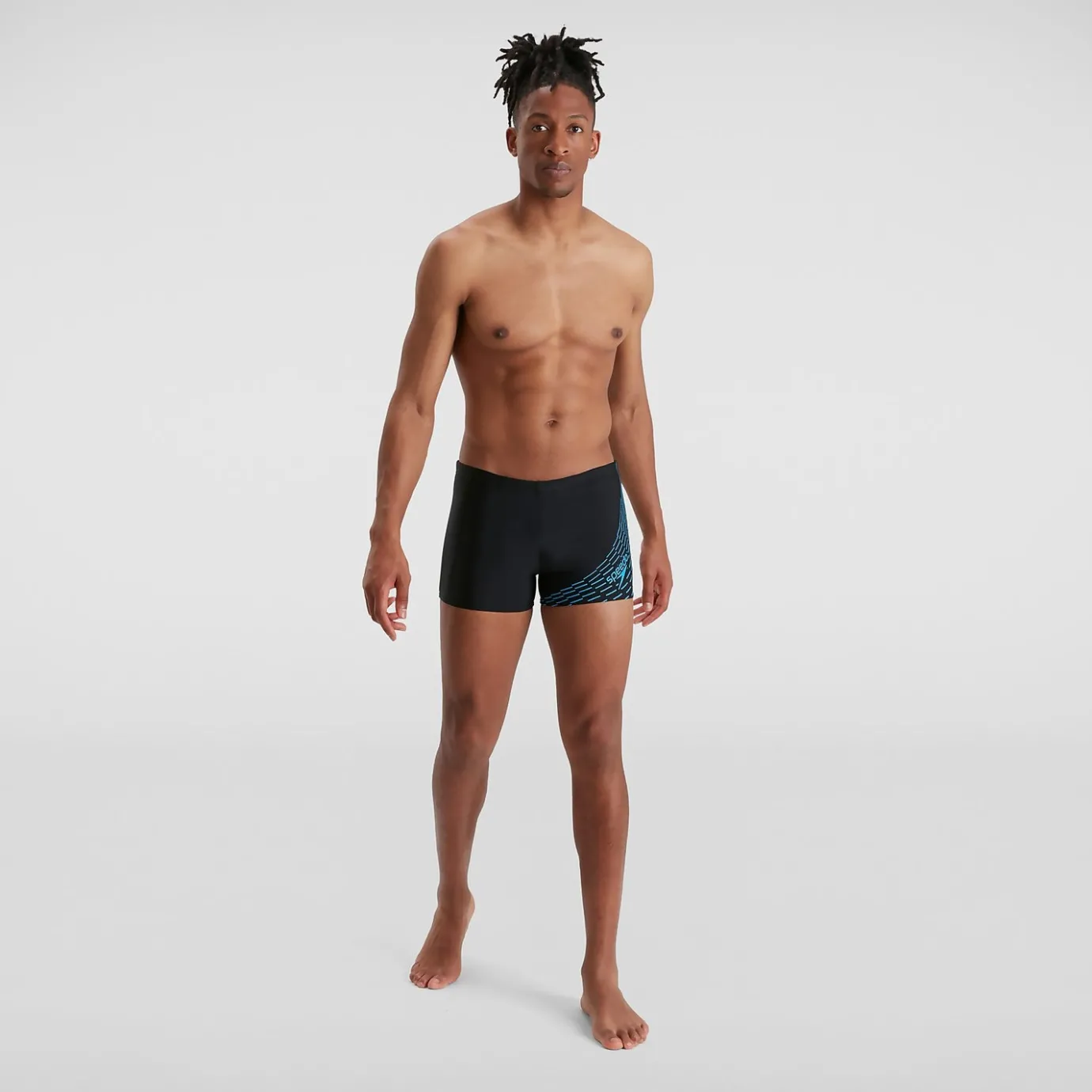 Men's Medley Logo Aquashort Black/Blue*Speedo Clearance