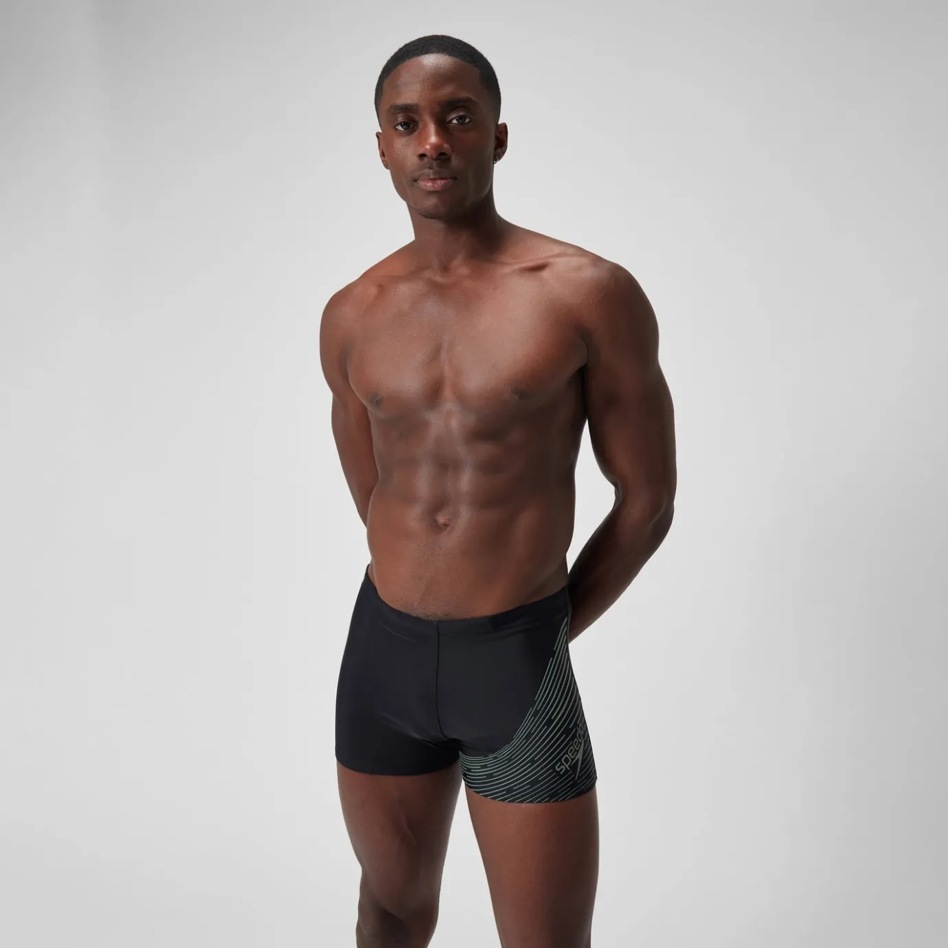 Men's Medley Logo Aquashort Black/Green*Speedo Sale