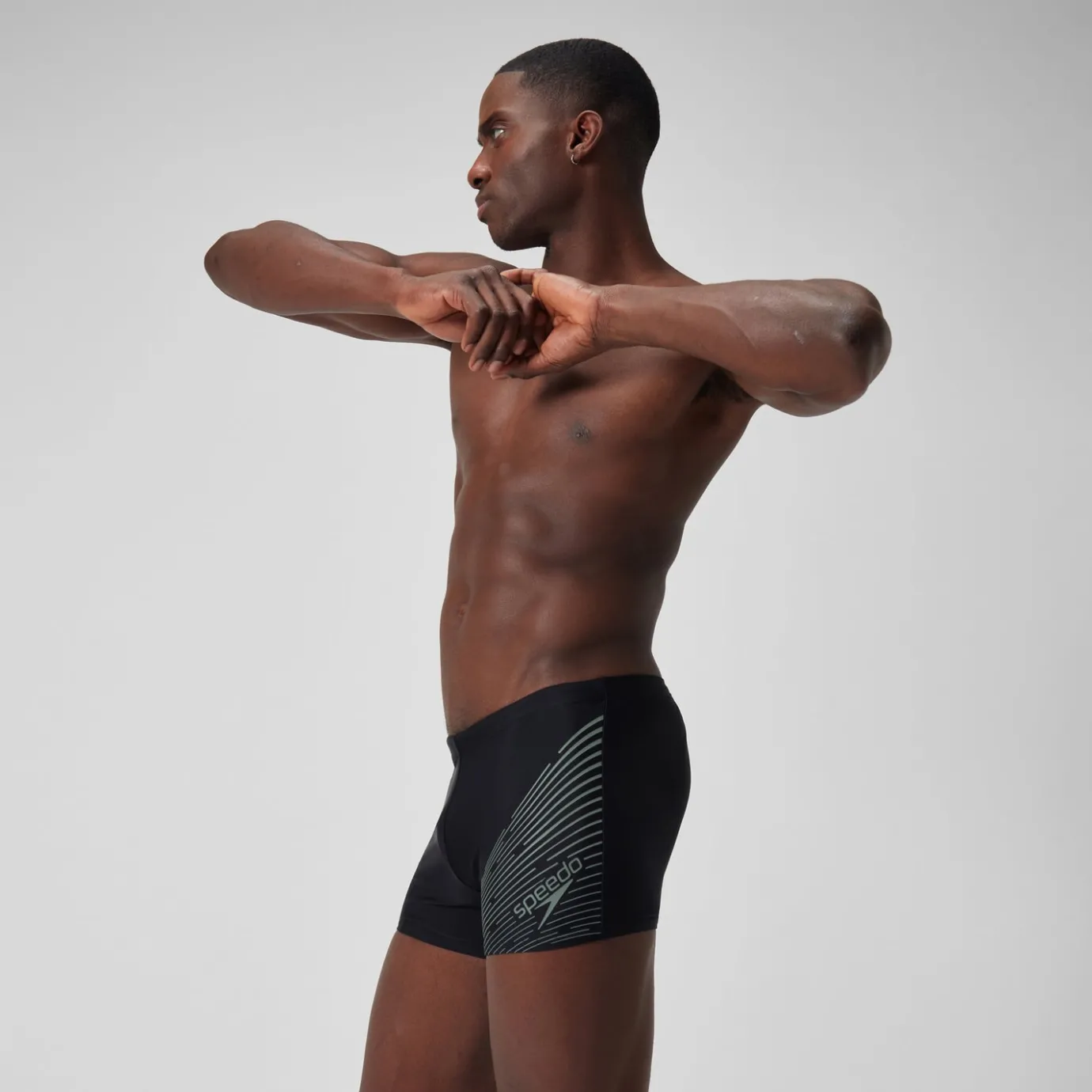 Men's Medley Logo Aquashort Black/Green*Speedo Sale