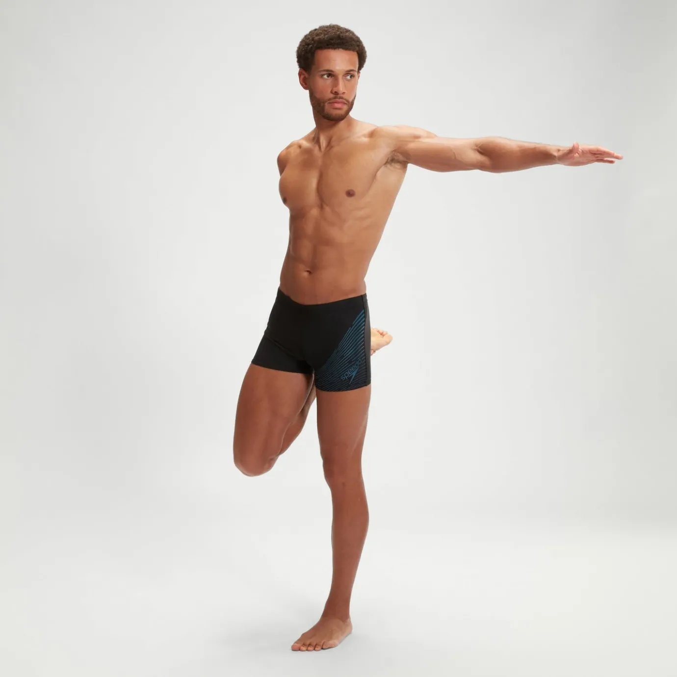 Men's Medley Logo Aquashort Black/Teal*Speedo Best